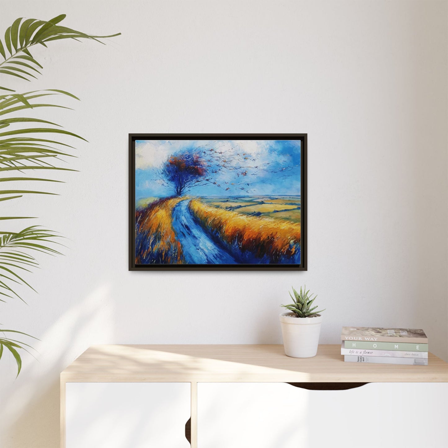 Autumn Leaves in Premium Pinewood Frame and Timeless Home Décor