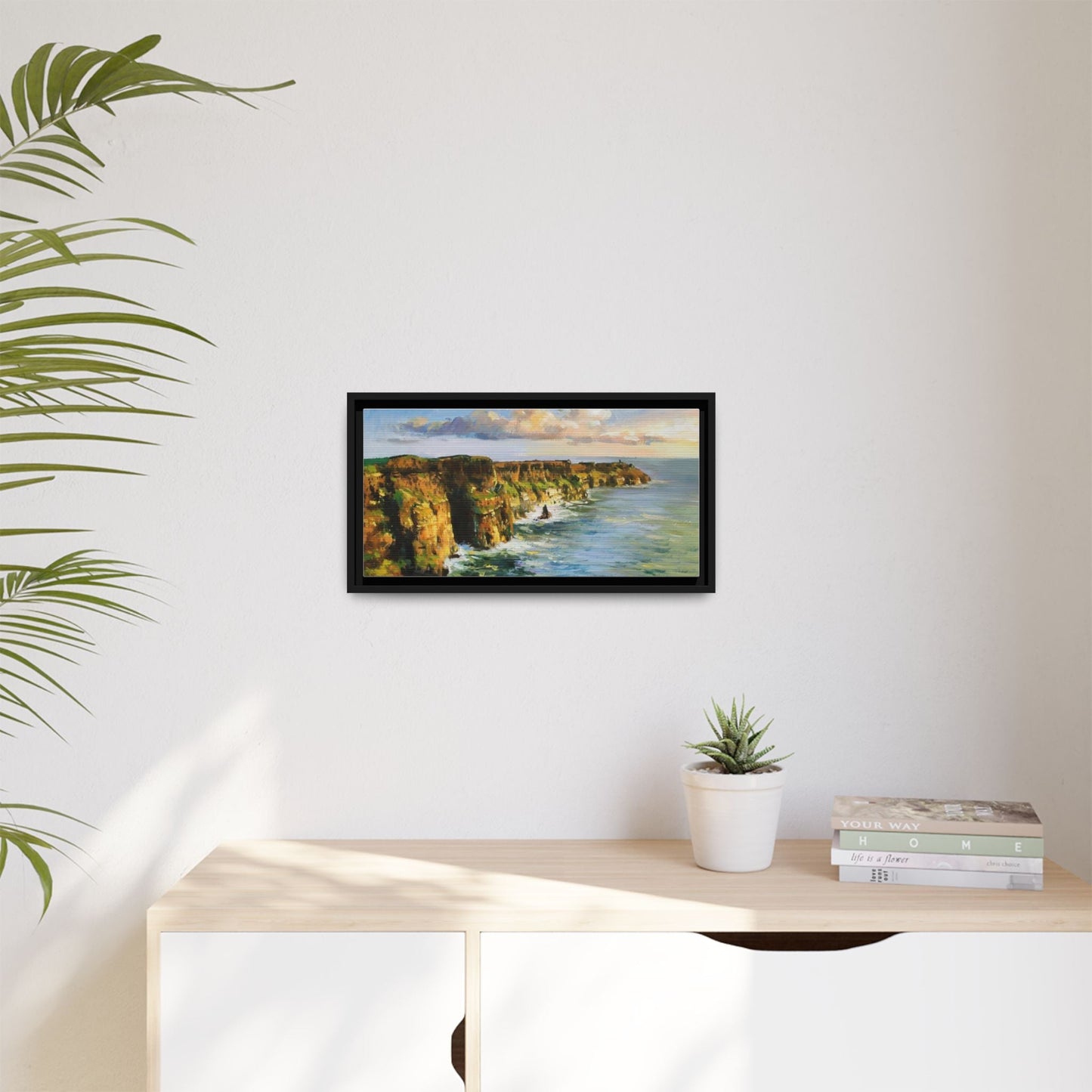 Cliffs of Moher wall art showcasing the dramatic Irish coastline, printed on high-quality canvas to bring natural beauty into your home décor.