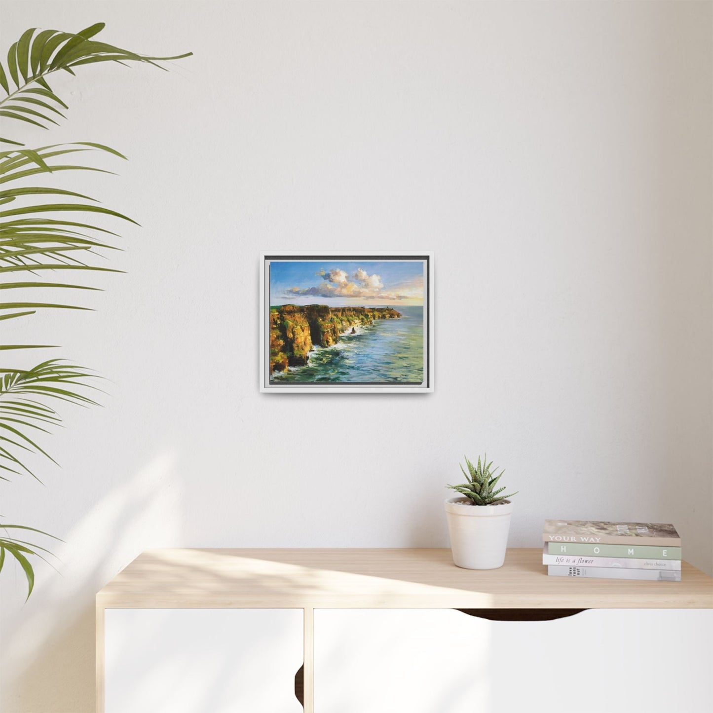 Cliffs of Moher wall art showcasing the dramatic Irish coastline, printed on high-quality canvas to bring natural beauty into your home décor.