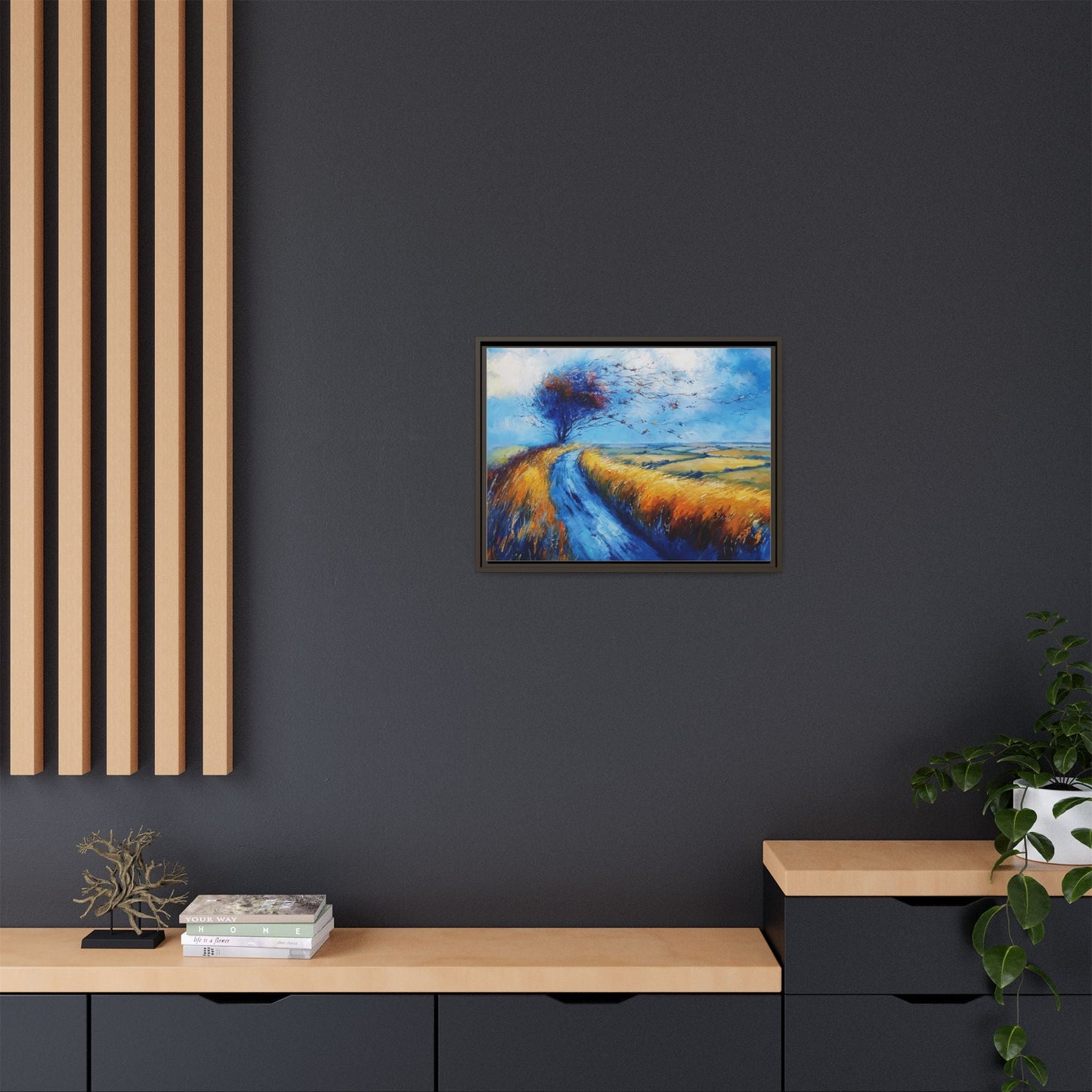 Autumn Leaves in Premium Pinewood Frame and Timeless Home Décor