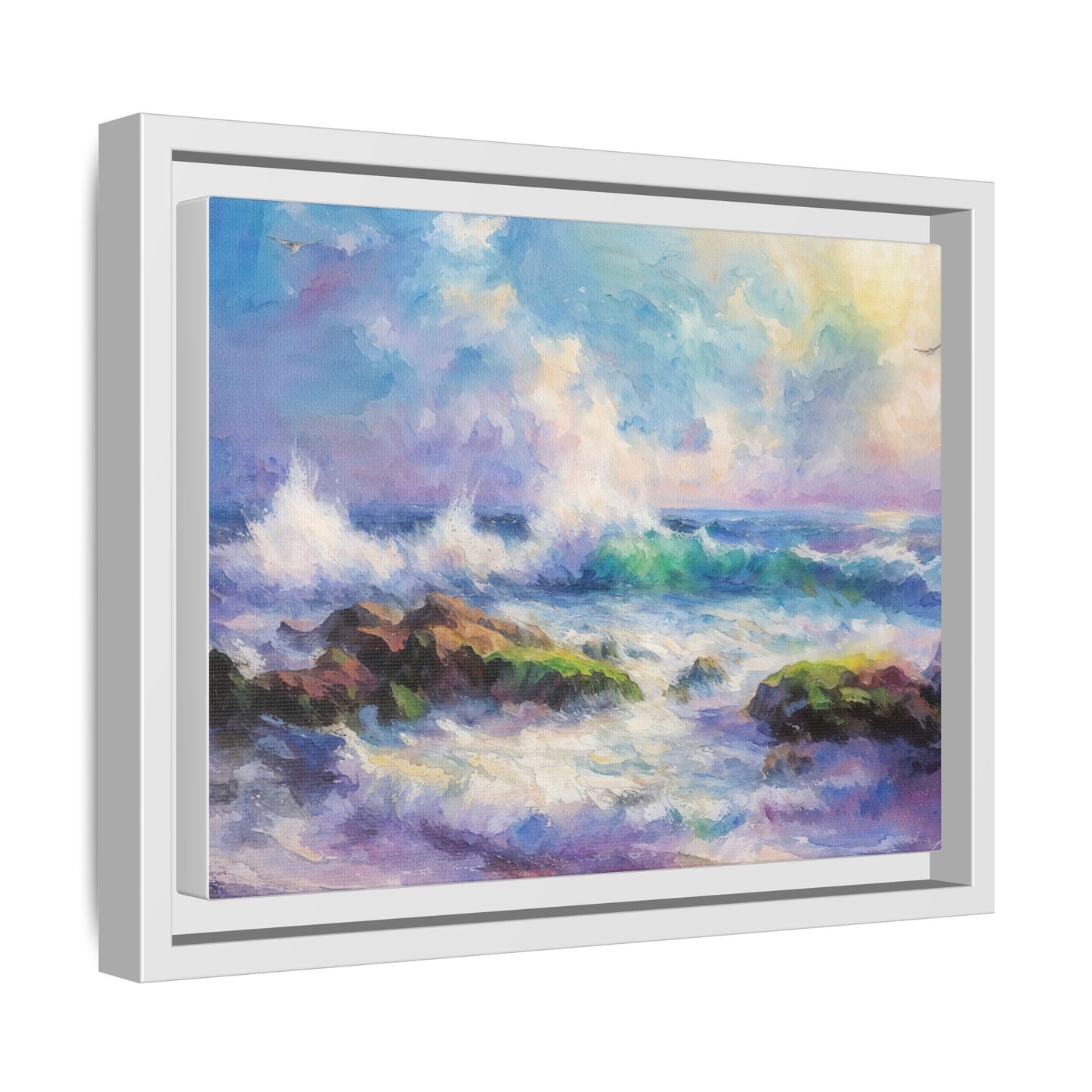 Achill Shoreline wcol wall art showcasing the stunning Irish coastal landscape, printed on high-quality canvas for a timeless and serene addition to your home décor.