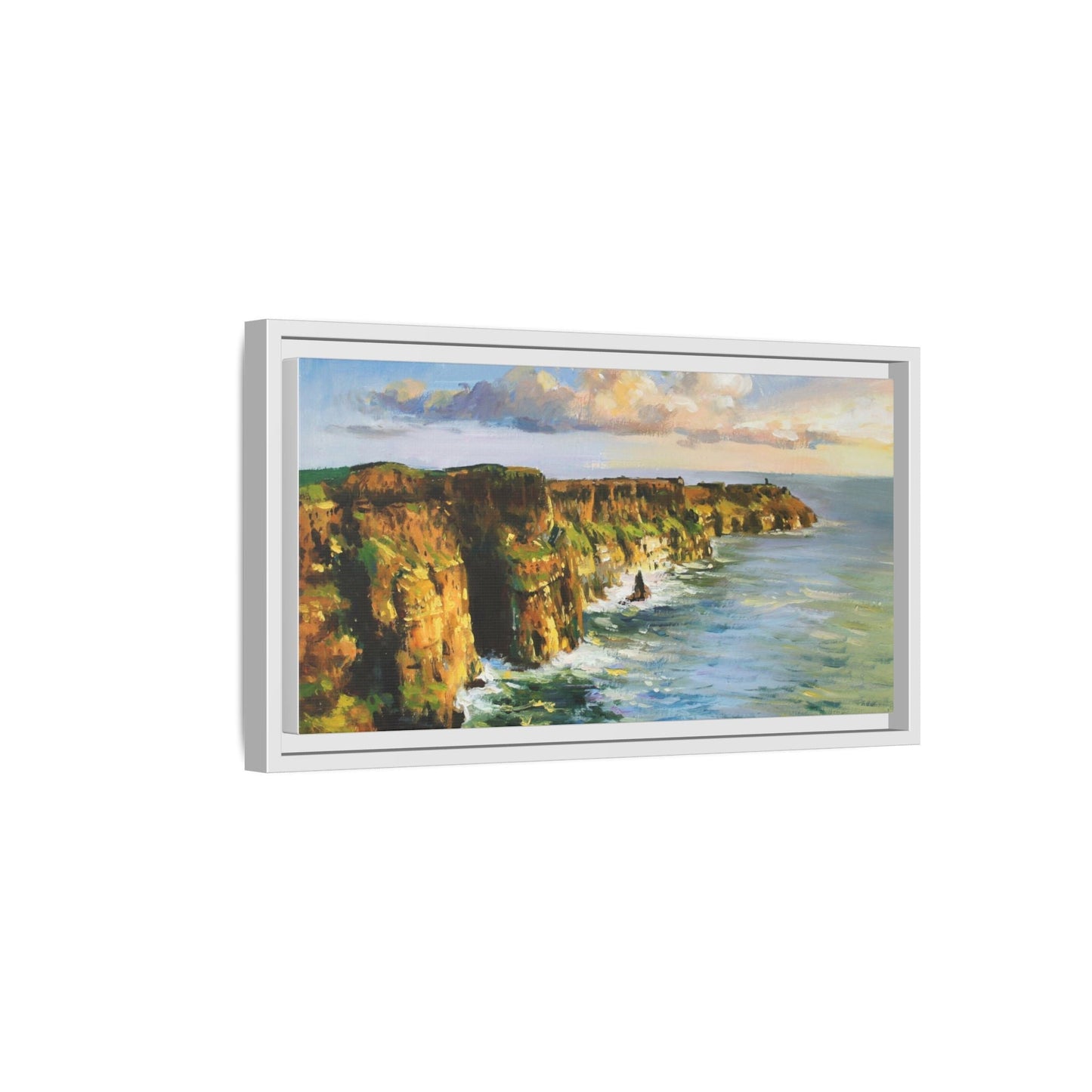 Cliffs of Moher wall art showcasing the dramatic Irish coastline, printed on high-quality canvas to bring natural beauty into your home décor.