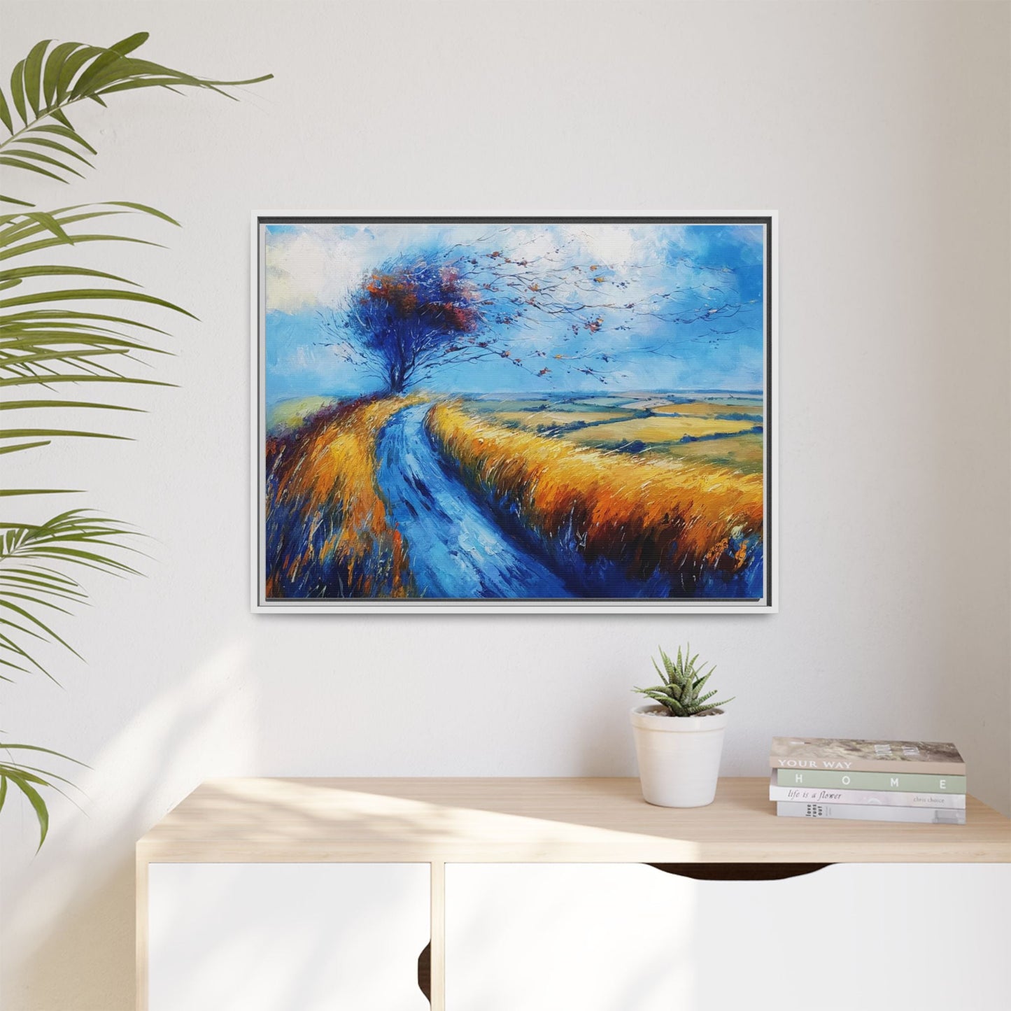 Autumn Leaves in Premium Pinewood Frame and Timeless Home Décor