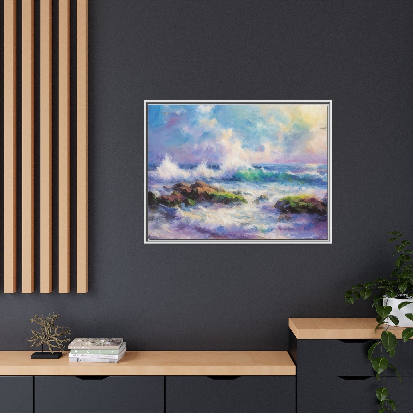 Achill Shoreline wcol wall art showcasing the stunning Irish coastal landscape, printed on high-quality canvas for a timeless and serene addition to your home décor.