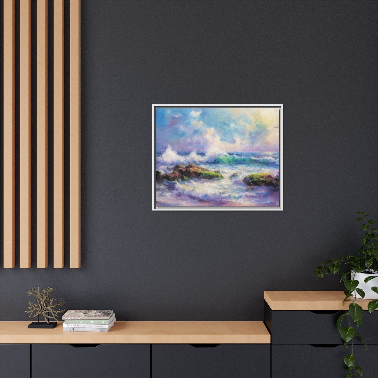 Achill Shoreline wcol wall art showcasing the stunning Irish coastal landscape, printed on high-quality canvas for a timeless and serene addition to your home décor.