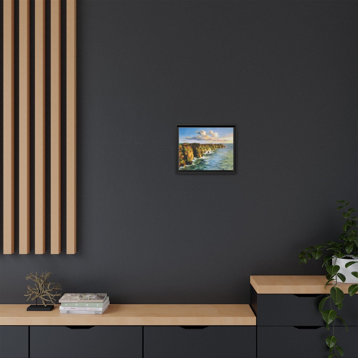 Cliffs of Moher wall art showcasing the dramatic Irish coastline, printed on high-quality canvas to bring natural beauty into your home décor.