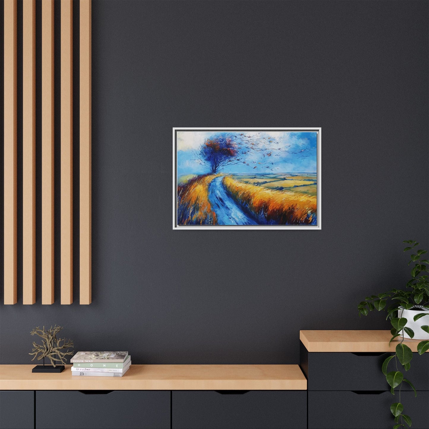 Autumn Leaves in Premium Pinewood Frame and Timeless Home Décor
