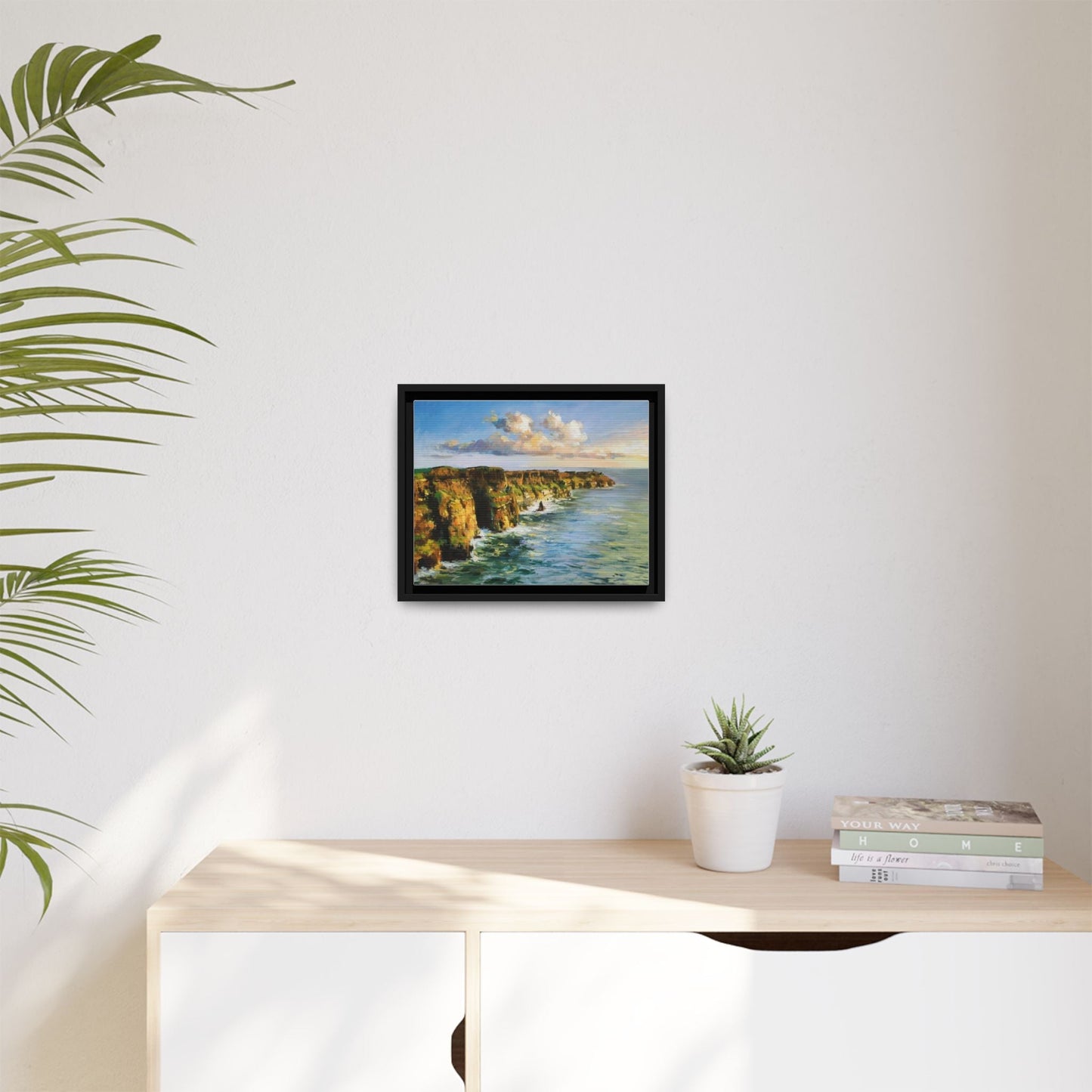 Cliffs of Moher wall art showcasing the dramatic Irish coastline, printed on high-quality canvas to bring natural beauty into your home décor.