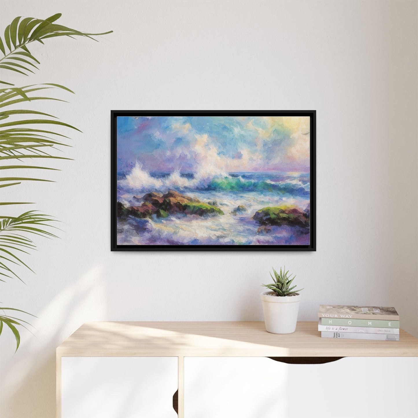 Achill Shoreline wcol wall art showcasing the stunning Irish coastal landscape, printed on high-quality canvas for a timeless and serene addition to your home décor.