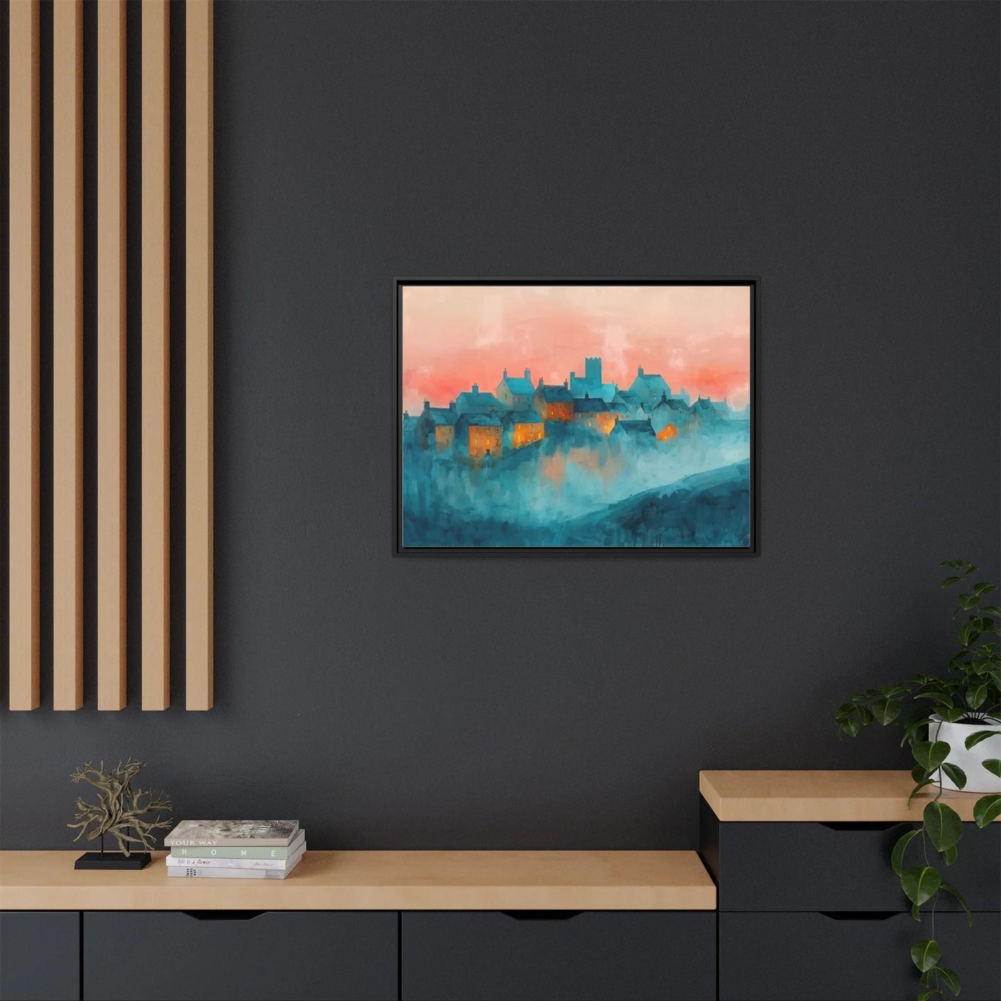 A Castle Town - Beautiful Landscape Canvas Print for Home Décor