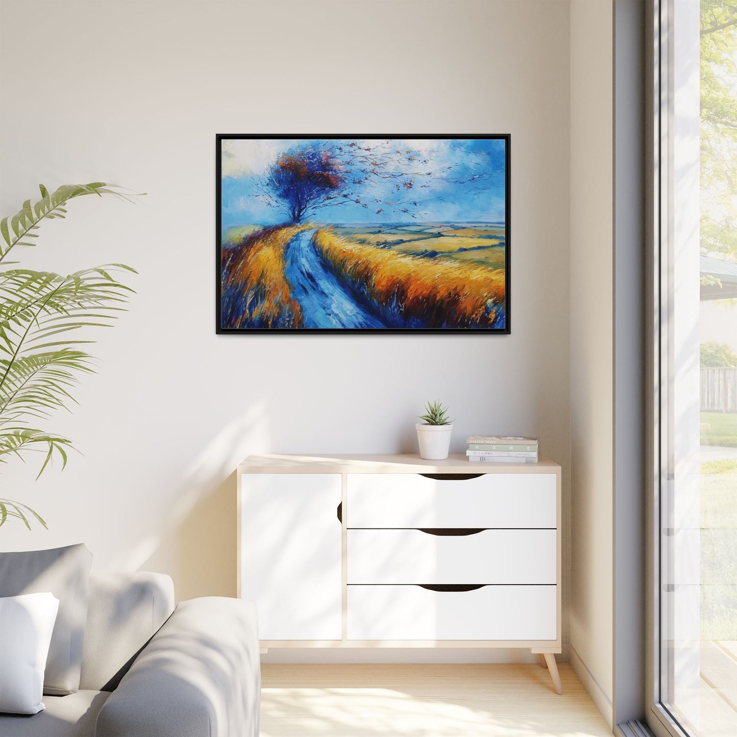 Autumn Leaves in Premium Pinewood Frame and Timeless Home Décor