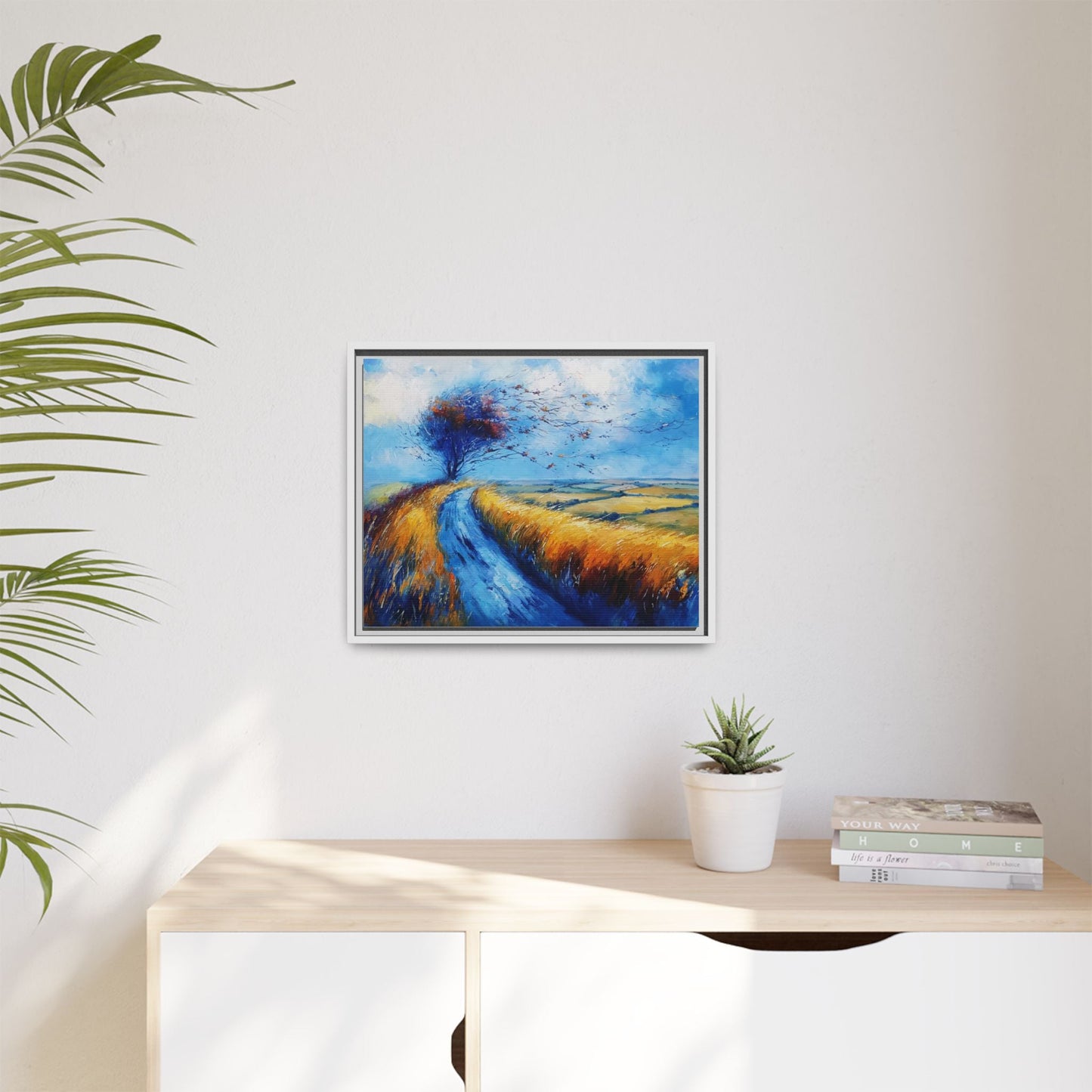 Autumn Leaves in Premium Pinewood Frame and Timeless Home Décor