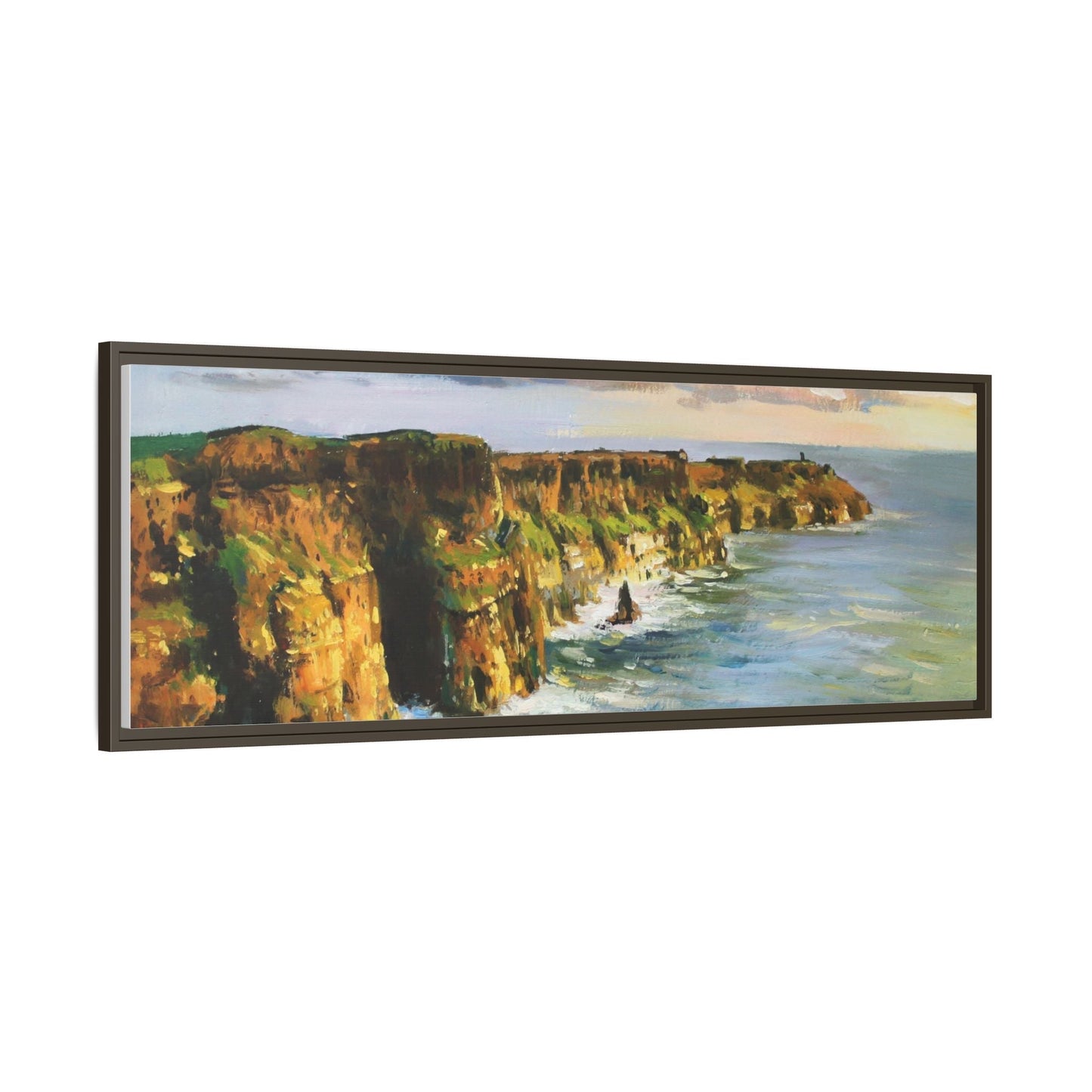Cliffs of Moher wall art showcasing the dramatic Irish coastline, printed on high-quality canvas to bring natural beauty into your home décor.