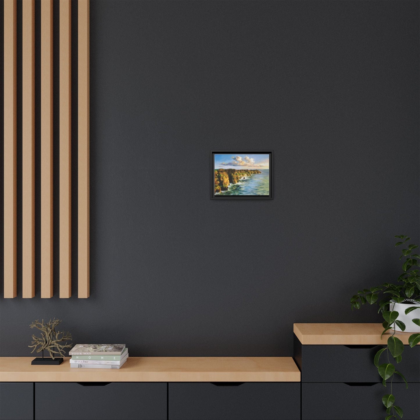 Cliffs of Moher wall art showcasing the dramatic Irish coastline, printed on high-quality canvas to bring natural beauty into your home décor.