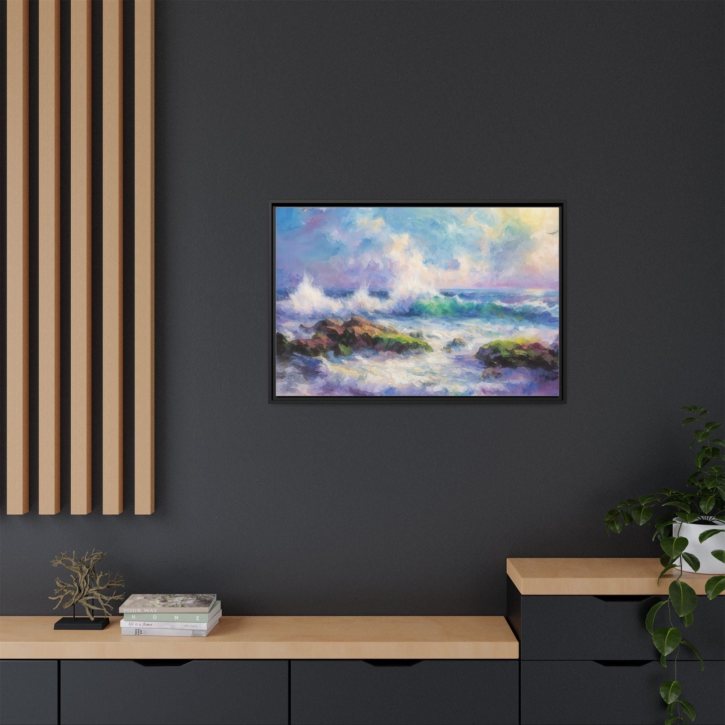 Achill Shoreline wcol wall art showcasing the stunning Irish coastal landscape, printed on high-quality canvas for a timeless and serene addition to your home décor.