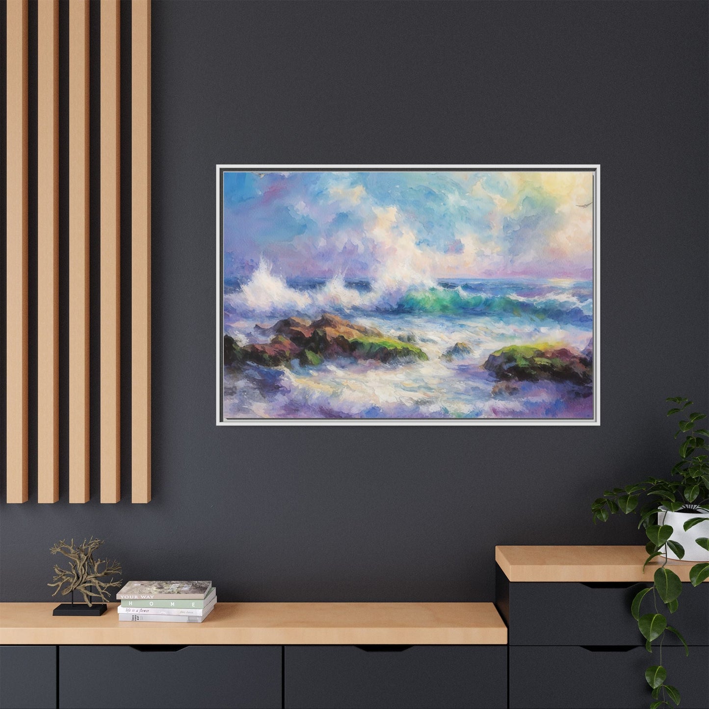 Achill Shoreline wcol wall art showcasing the stunning Irish coastal landscape, printed on high-quality canvas for a timeless and serene addition to your home décor.