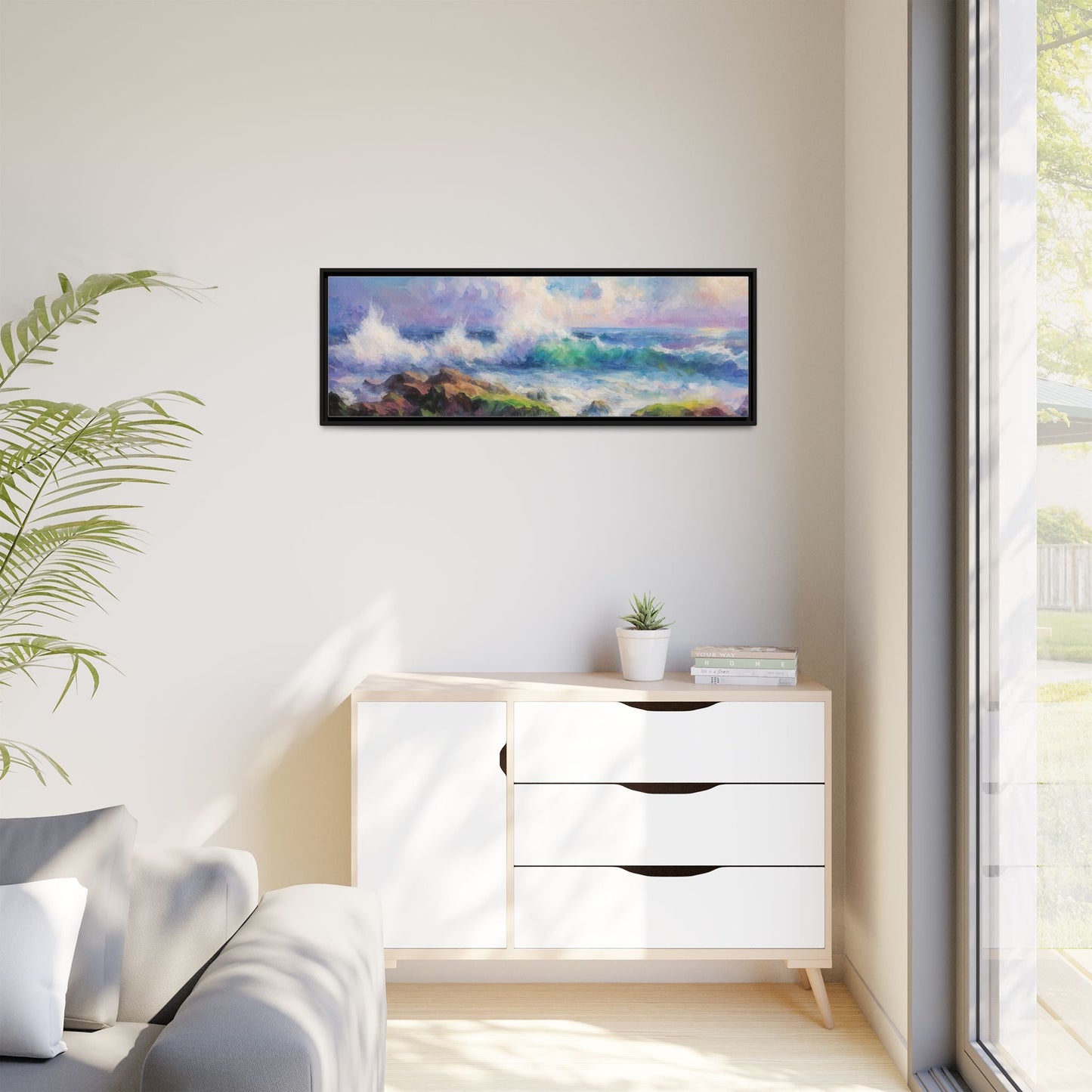Achill Shoreline wcol wall art showcasing the stunning Irish coastal landscape, printed on high-quality canvas for a timeless and serene addition to your home décor.