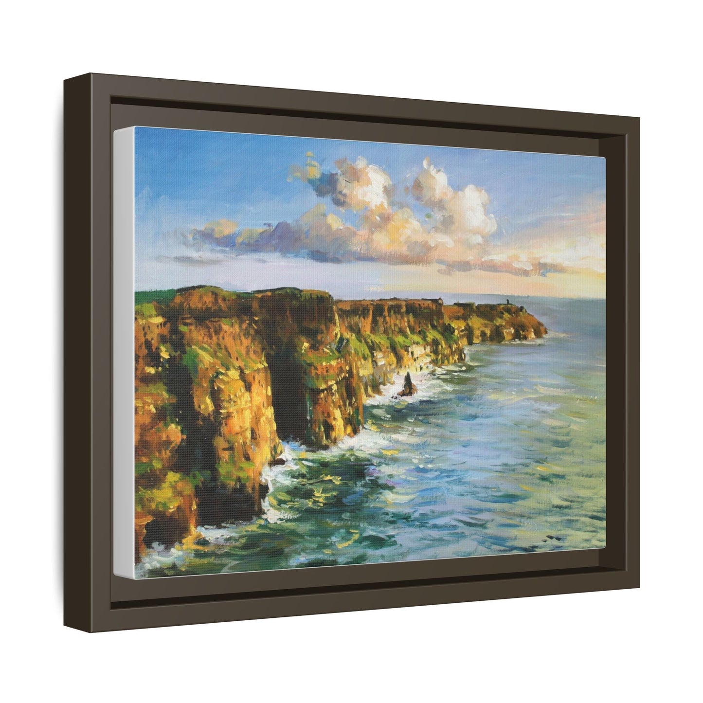 Cliffs of Moher wall art showcasing the dramatic Irish coastline, printed on high-quality canvas to bring natural beauty into your home décor.