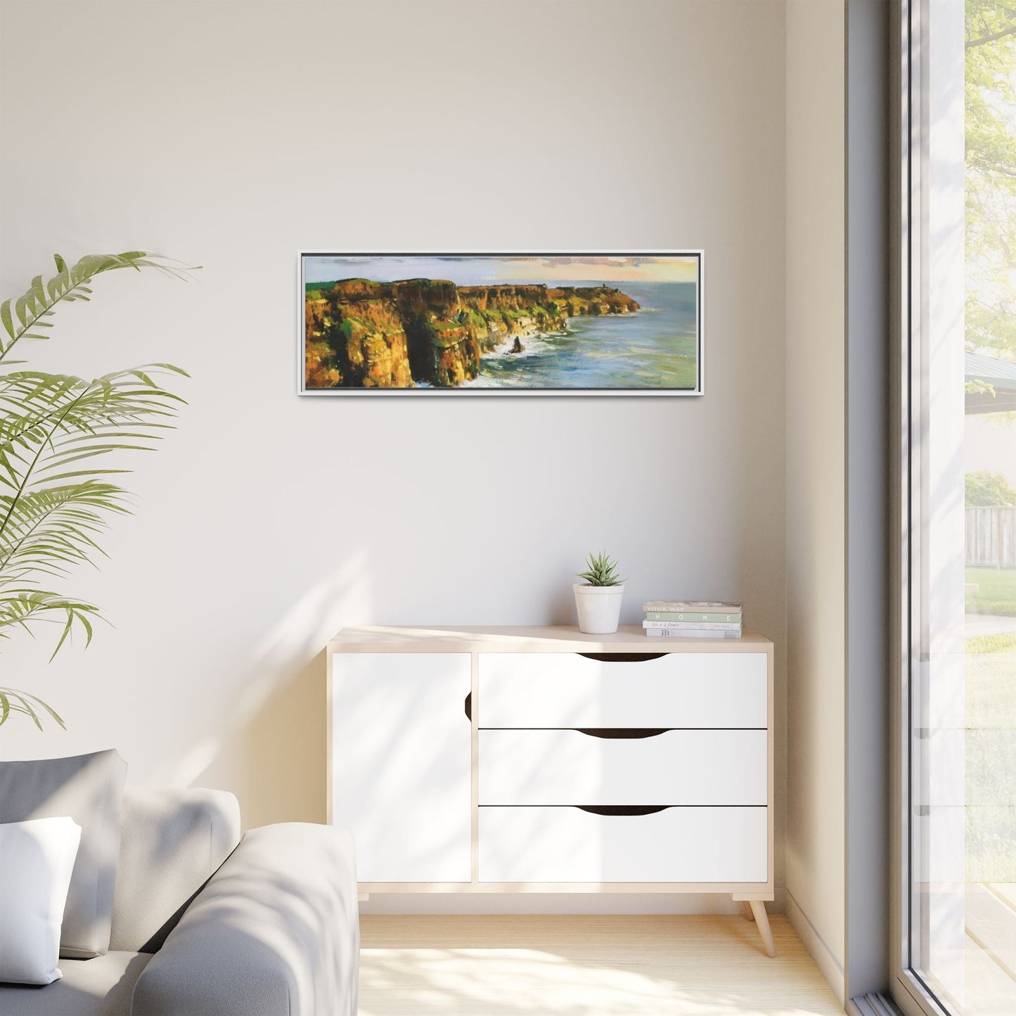 Cliffs of Moher wall art showcasing the dramatic Irish coastline, printed on high-quality canvas to bring natural beauty into your home décor.