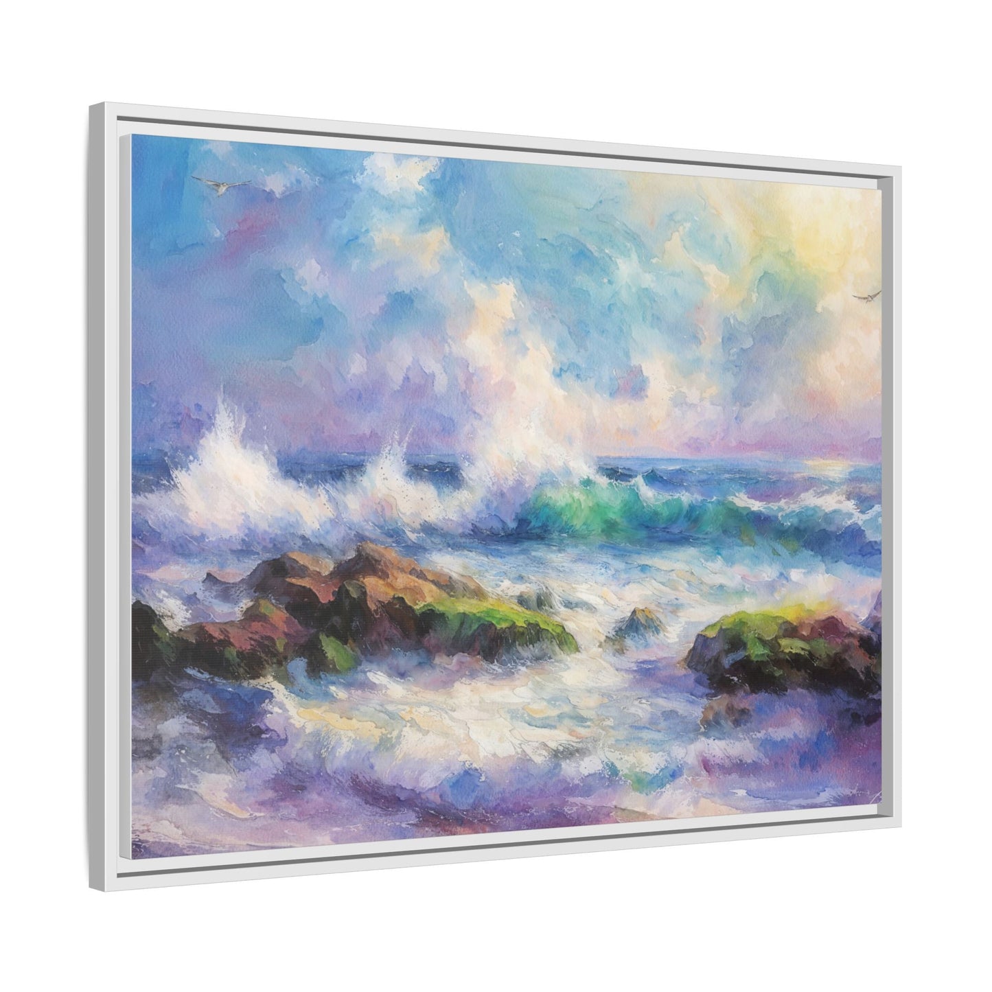 Achill Shoreline wcol wall art showcasing the stunning Irish coastal landscape, printed on high-quality canvas for a timeless and serene addition to your home décor.