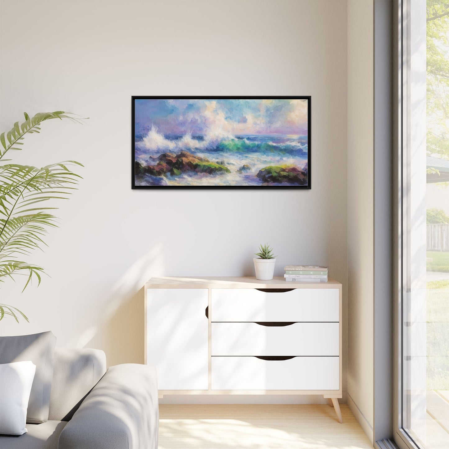 Achill Shoreline wcol wall art showcasing the stunning Irish coastal landscape, printed on high-quality canvas for a timeless and serene addition to your home décor.