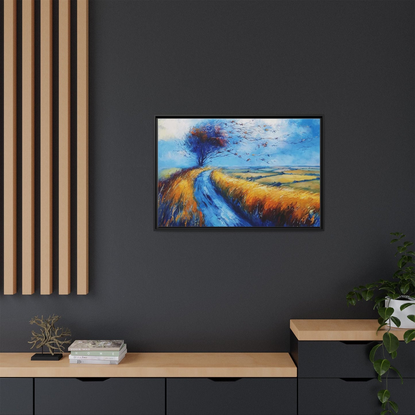 Autumn Leaves in Premium Pinewood Frame and Timeless Home Décor