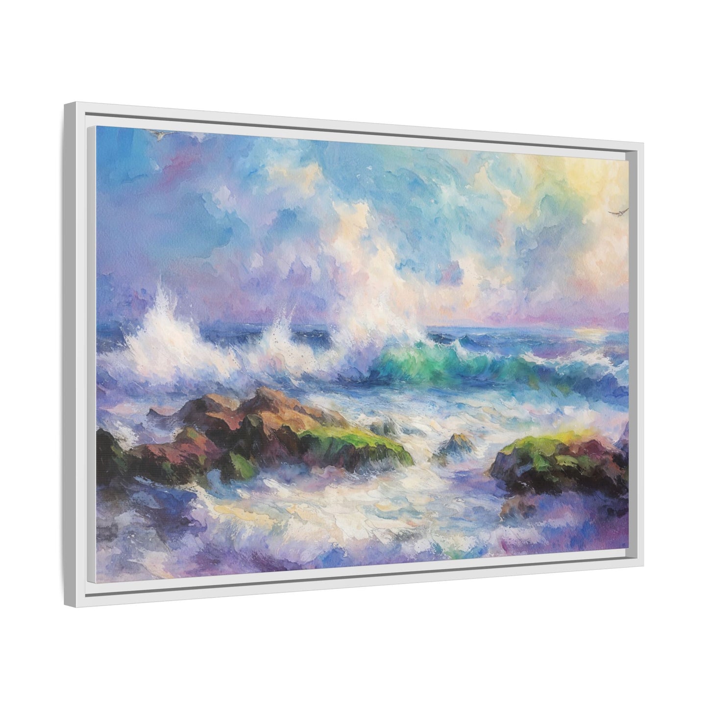 Achill Shoreline wcol wall art showcasing the stunning Irish coastal landscape, printed on high-quality canvas for a timeless and serene addition to your home décor.