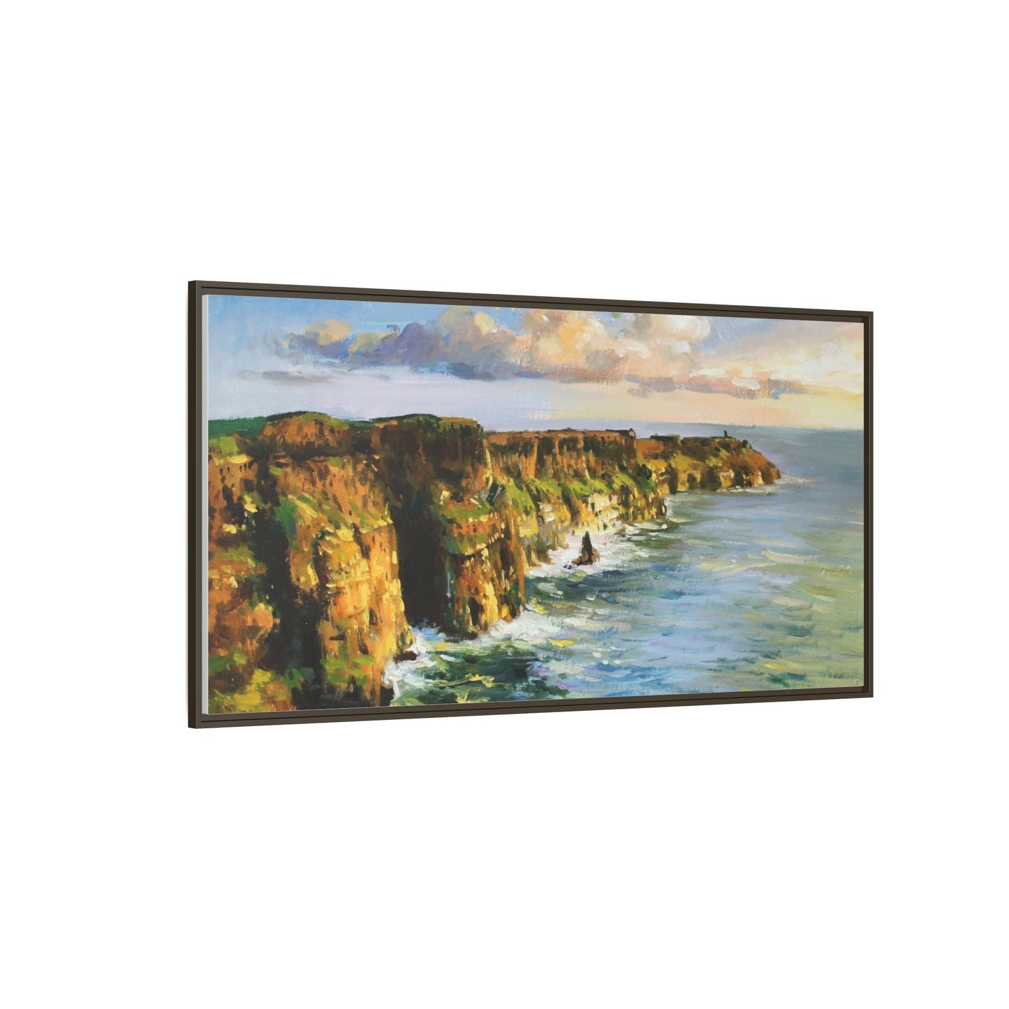 Cliffs of Moher wall art showcasing the dramatic Irish coastline, printed on high-quality canvas to bring natural beauty into your home décor.