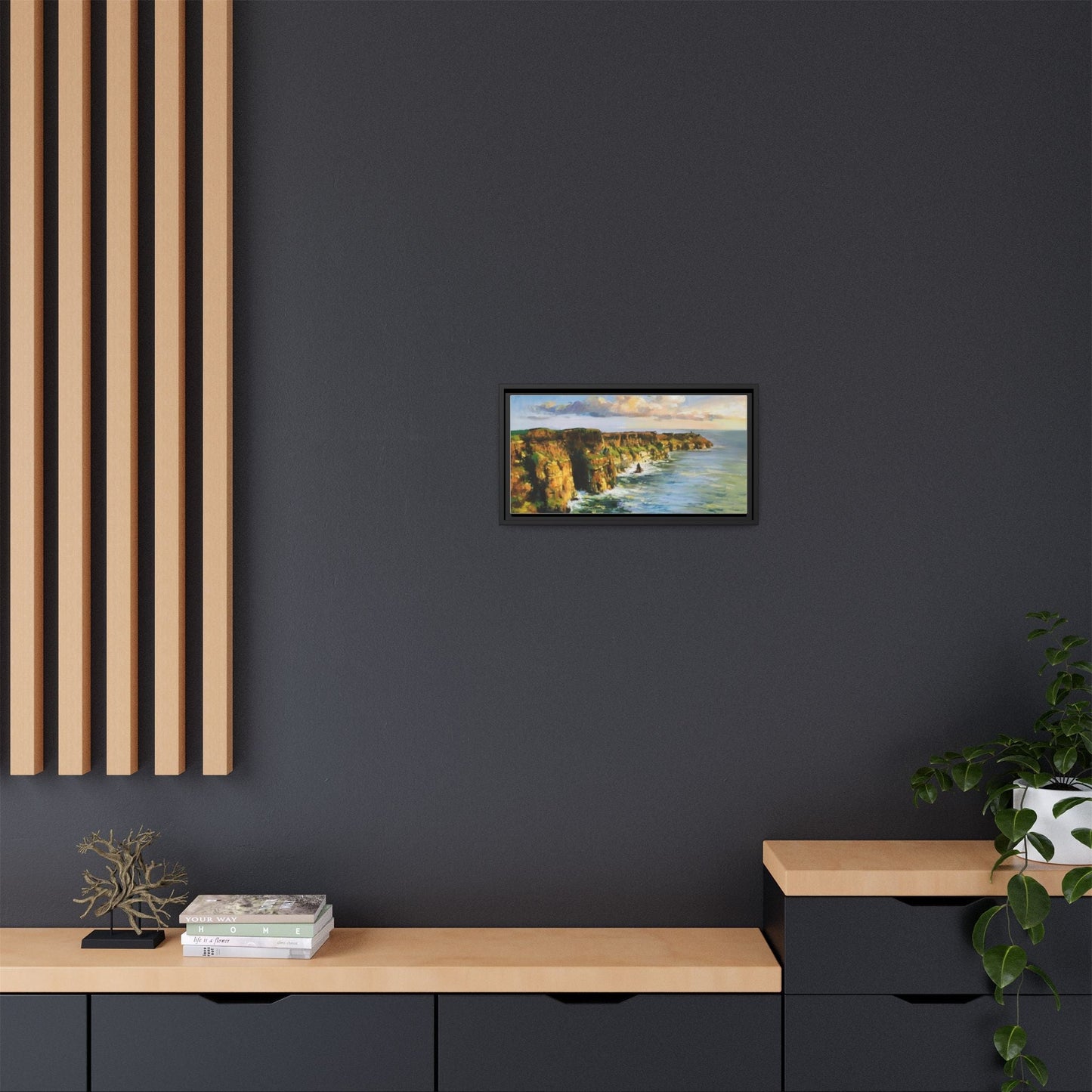 Cliffs of Moher wall art showcasing the dramatic Irish coastline, printed on high-quality canvas to bring natural beauty into your home décor.