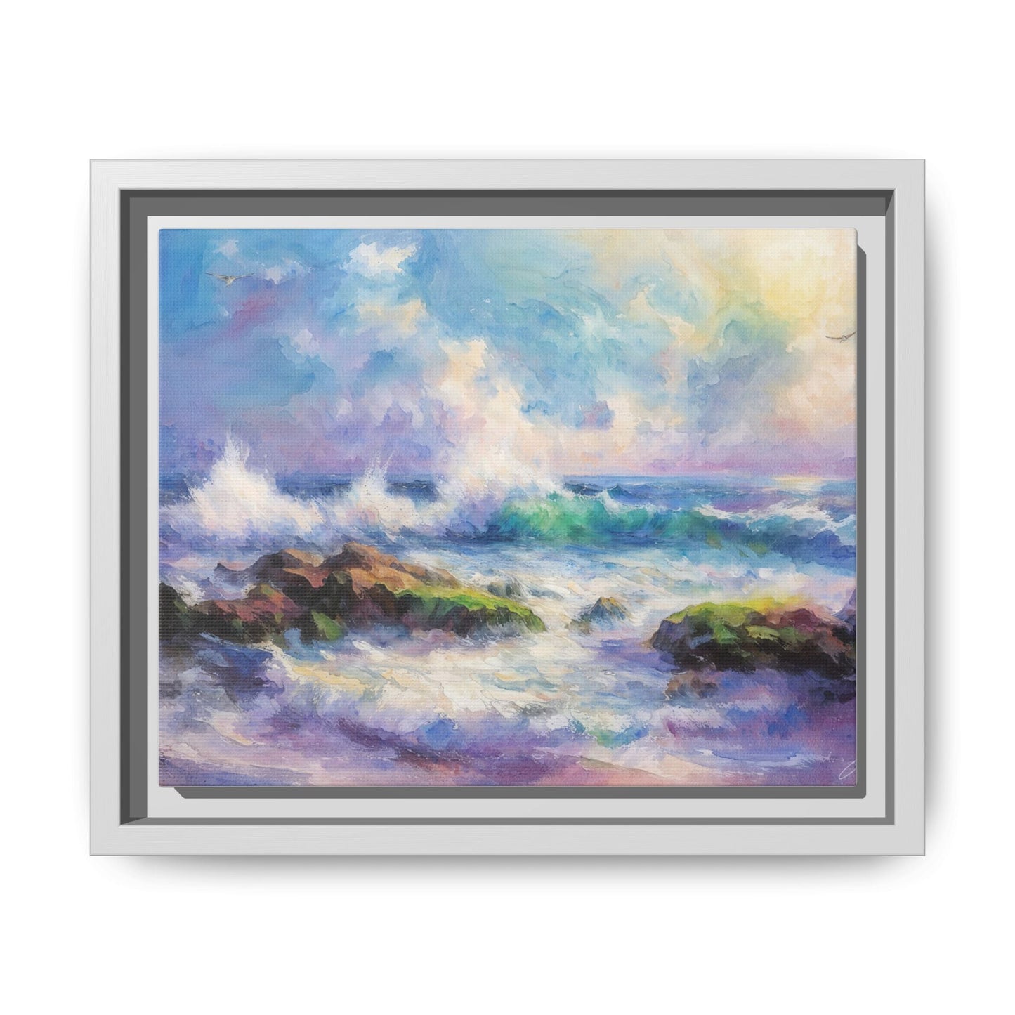 Achill Shoreline wcol wall art showcasing the stunning Irish coastal landscape, printed on high-quality canvas for a timeless and serene addition to your home décor.