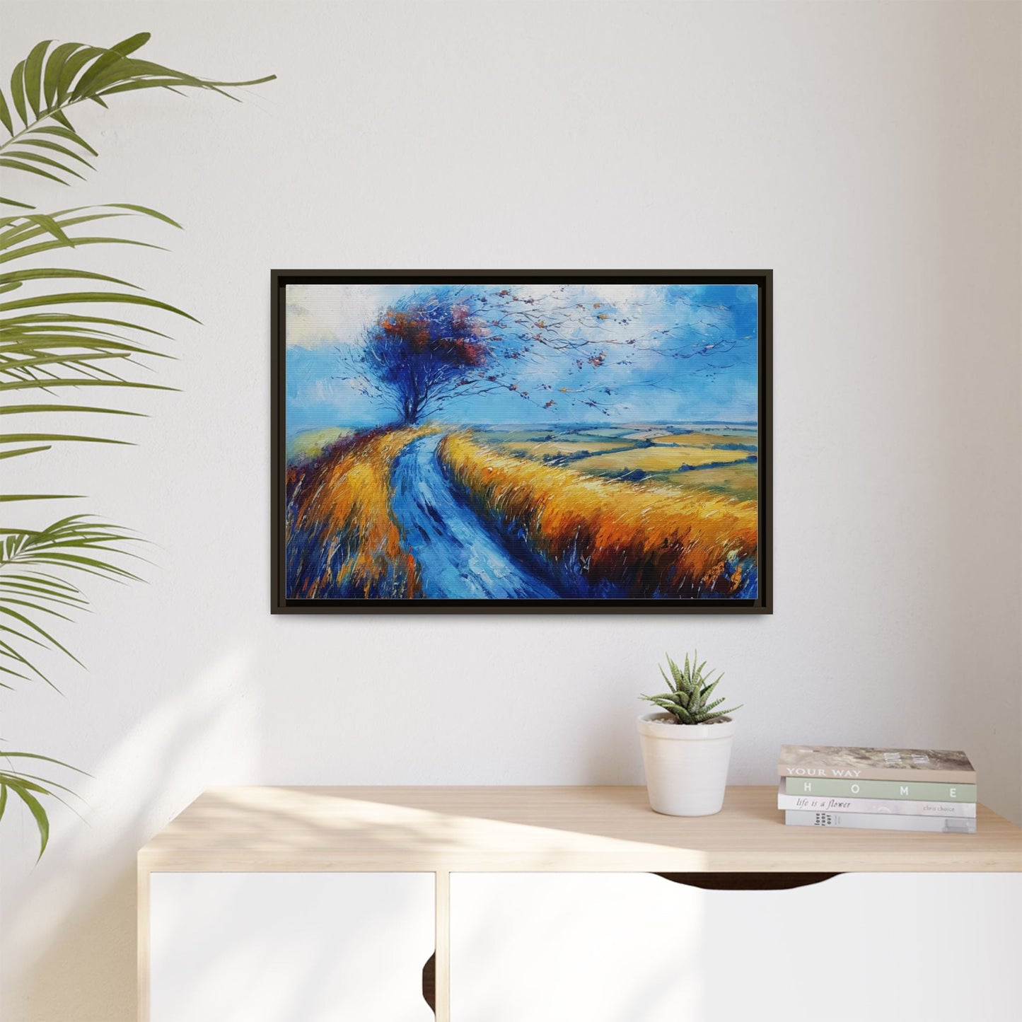 Autumn Leaves in Premium Pinewood Frame and Timeless Home Décor