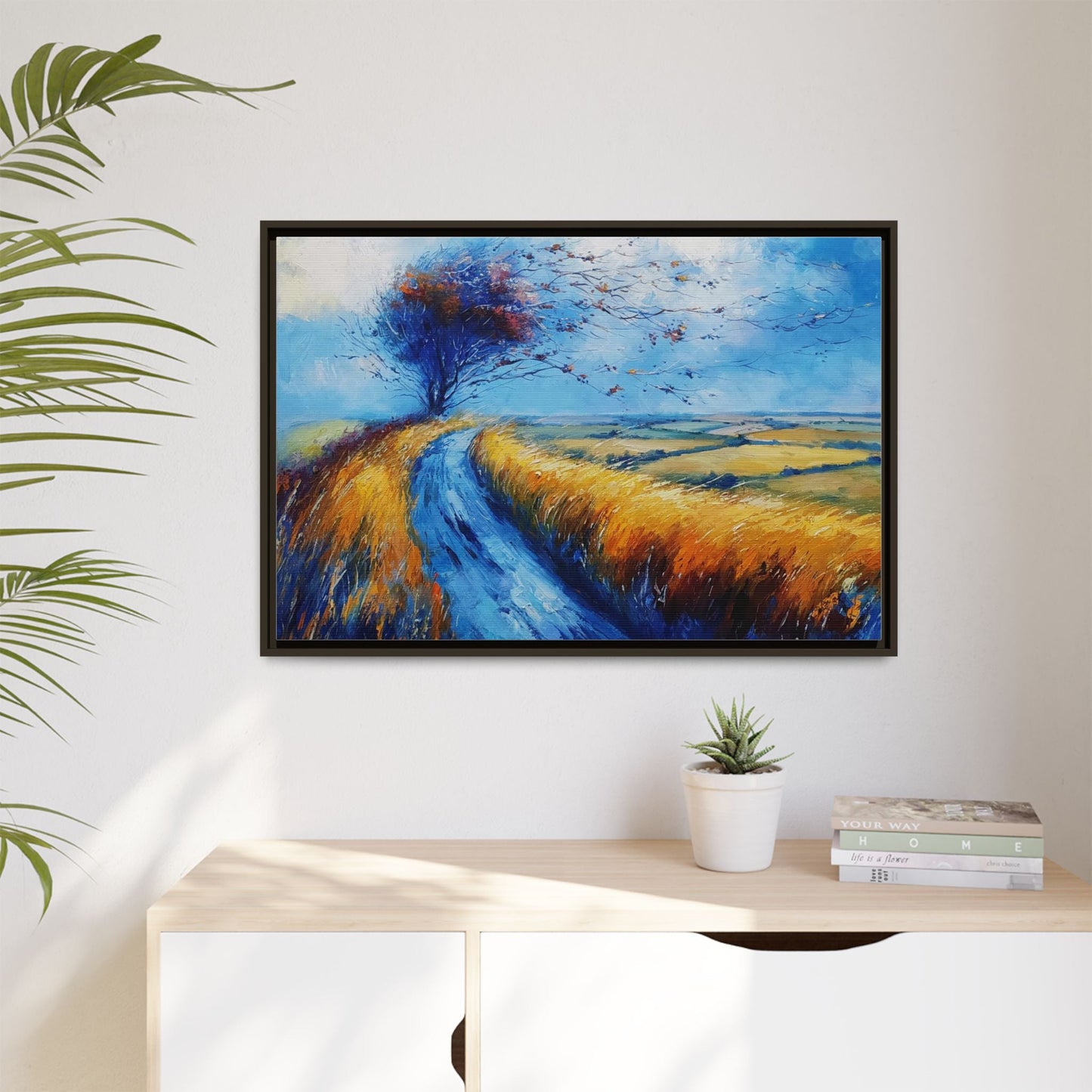 Autumn Leaves in Premium Pinewood Frame and Timeless Home Décor