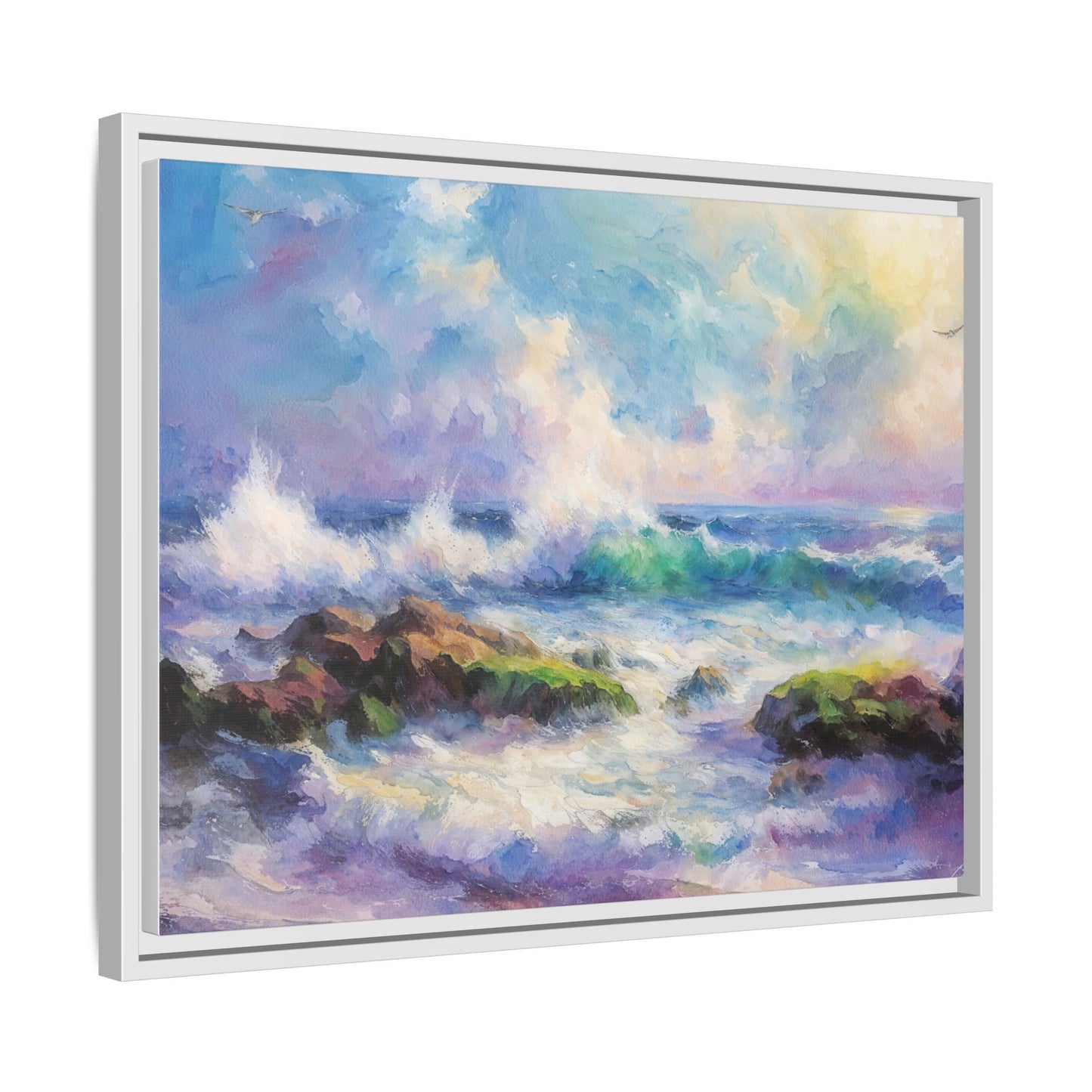 Achill Shoreline wcol wall art showcasing the stunning Irish coastal landscape, printed on high-quality canvas for a timeless and serene addition to your home décor.