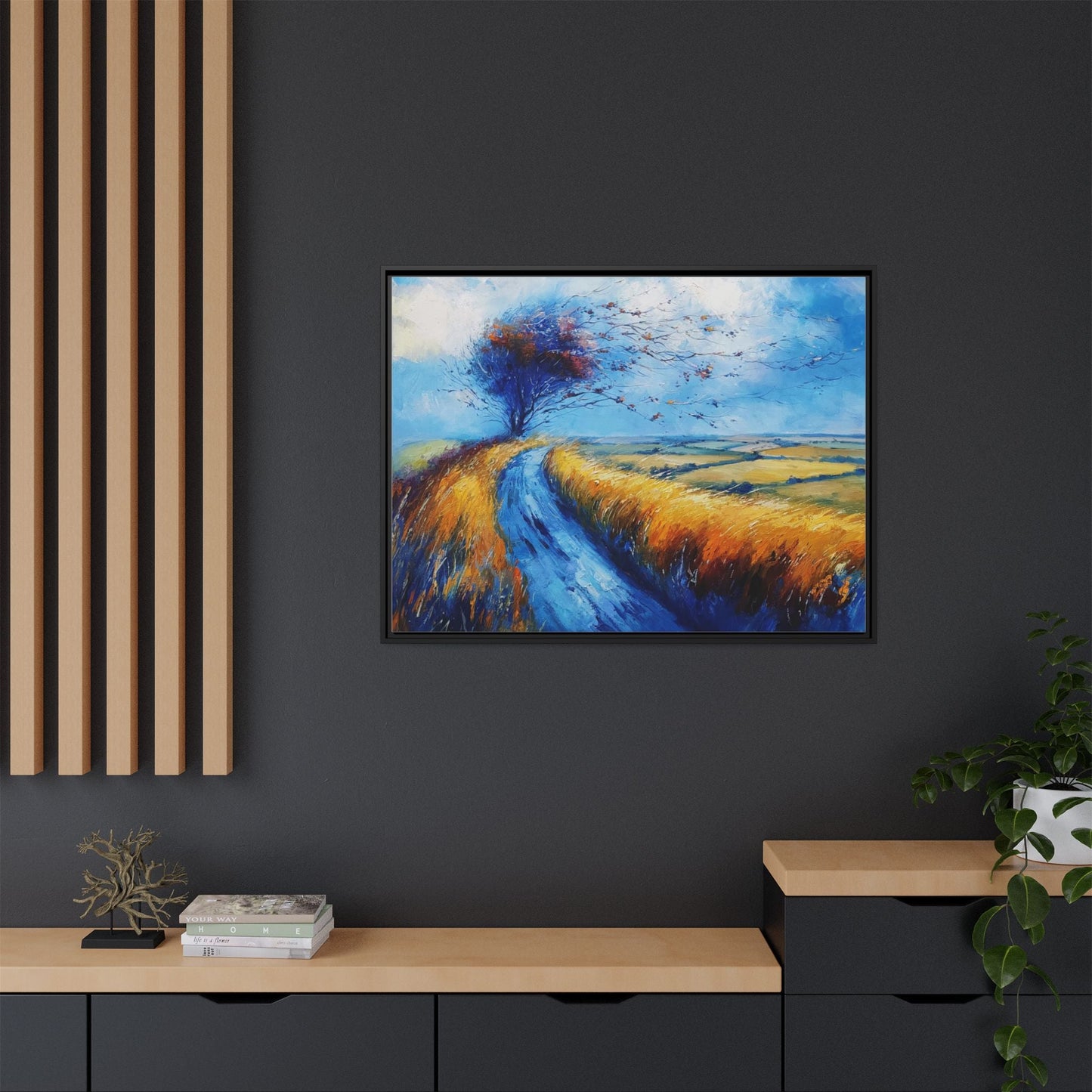 Autumn Leaves in Premium Pinewood Frame and Timeless Home Décor