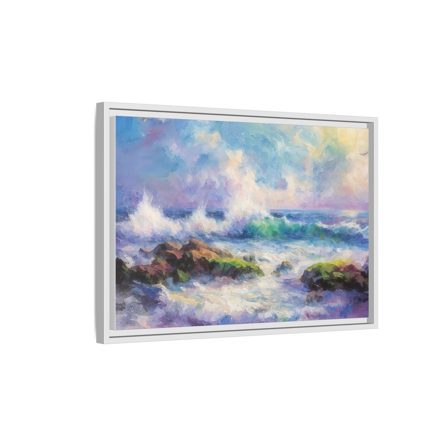 Achill Shoreline wcol wall art showcasing the stunning Irish coastal landscape, printed on high-quality canvas for a timeless and serene addition to your home décor.