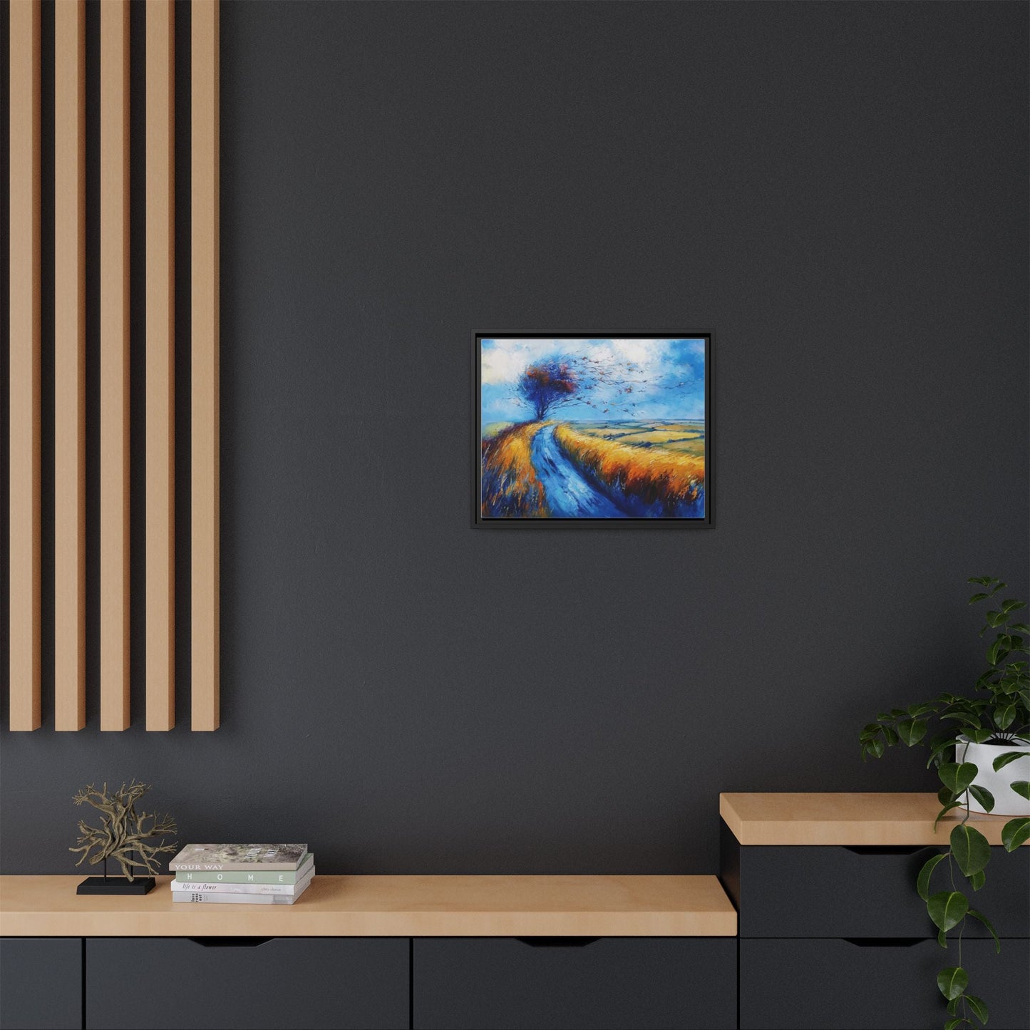 Autumn Leaves in Premium Pinewood Frame and Timeless Home Décor