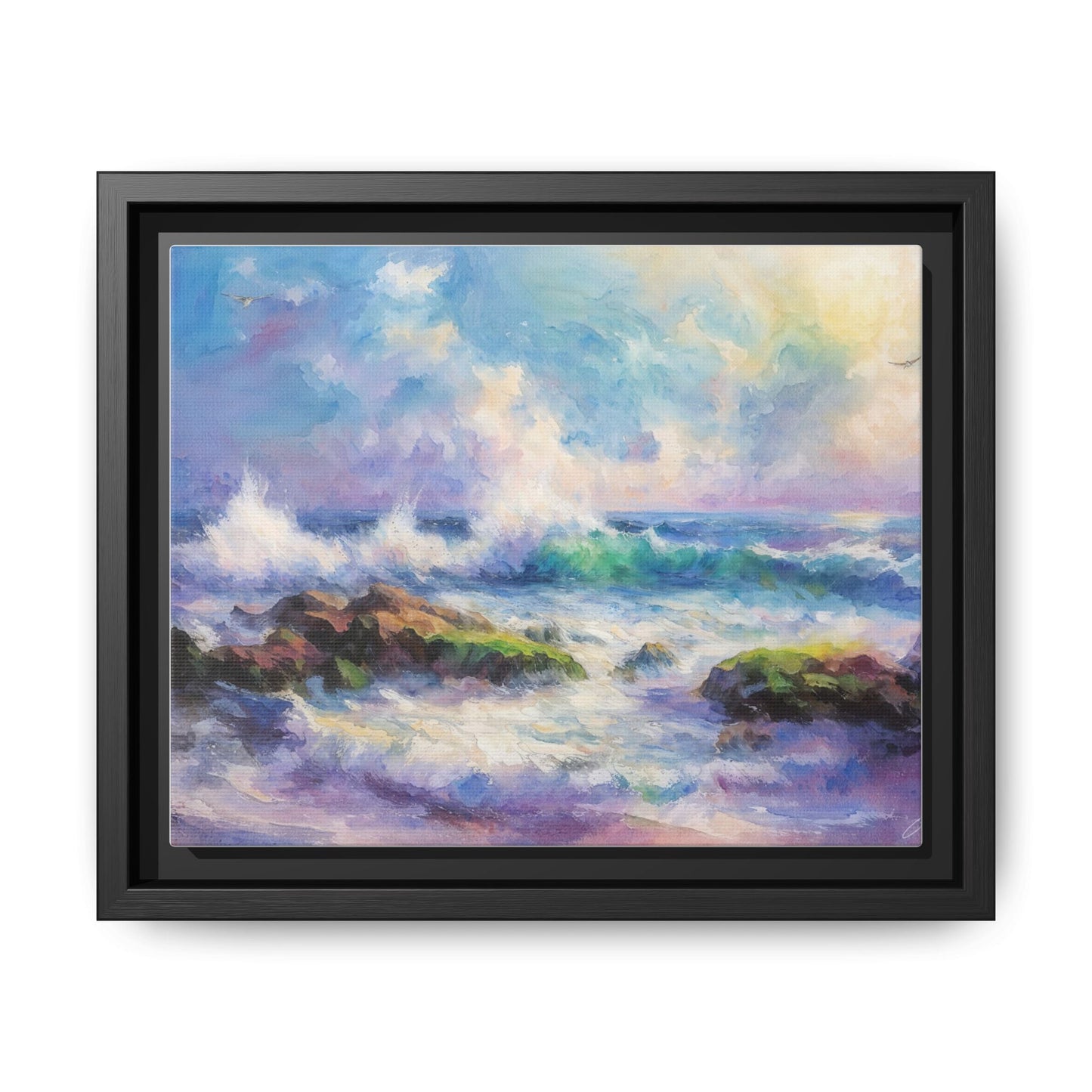 Achill Shoreline wcol wall art showcasing the stunning Irish coastal landscape, printed on high-quality canvas for a timeless and serene addition to your home décor.