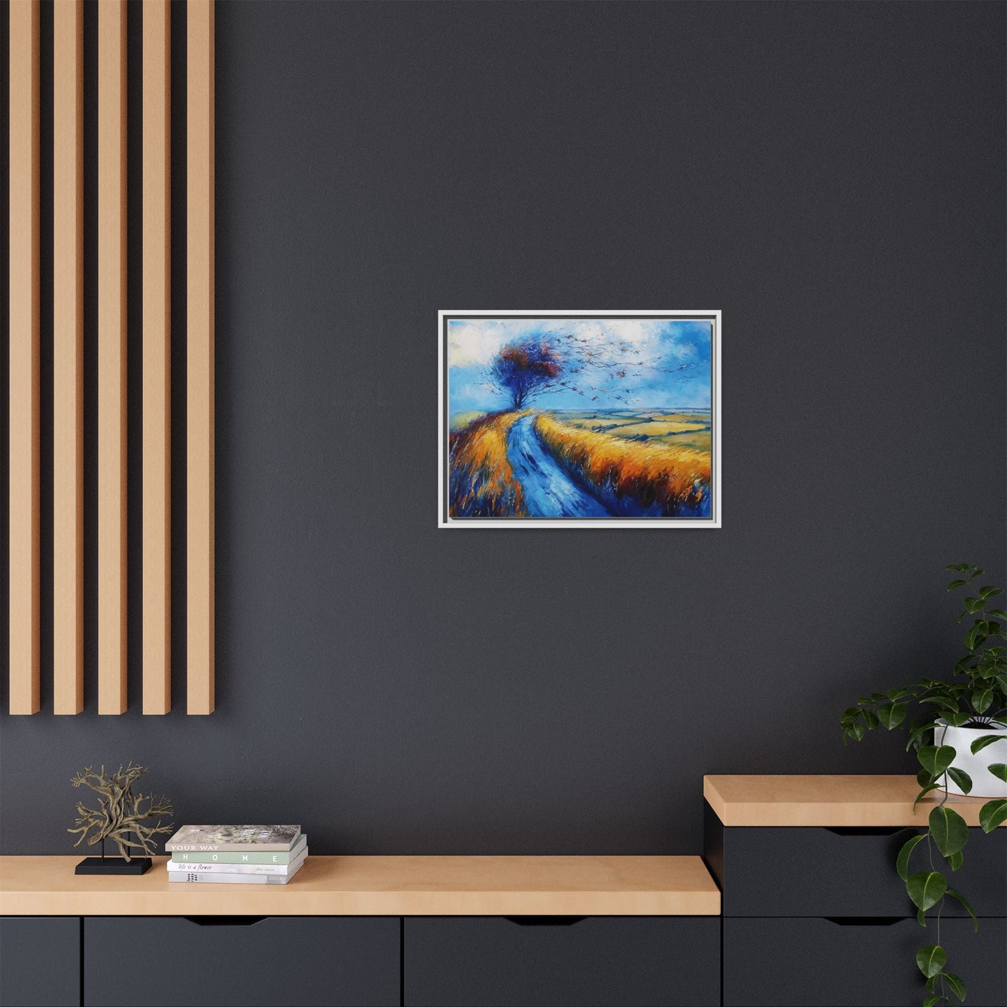 Autumn Leaves in Premium Pinewood Frame and Timeless Home Décor
