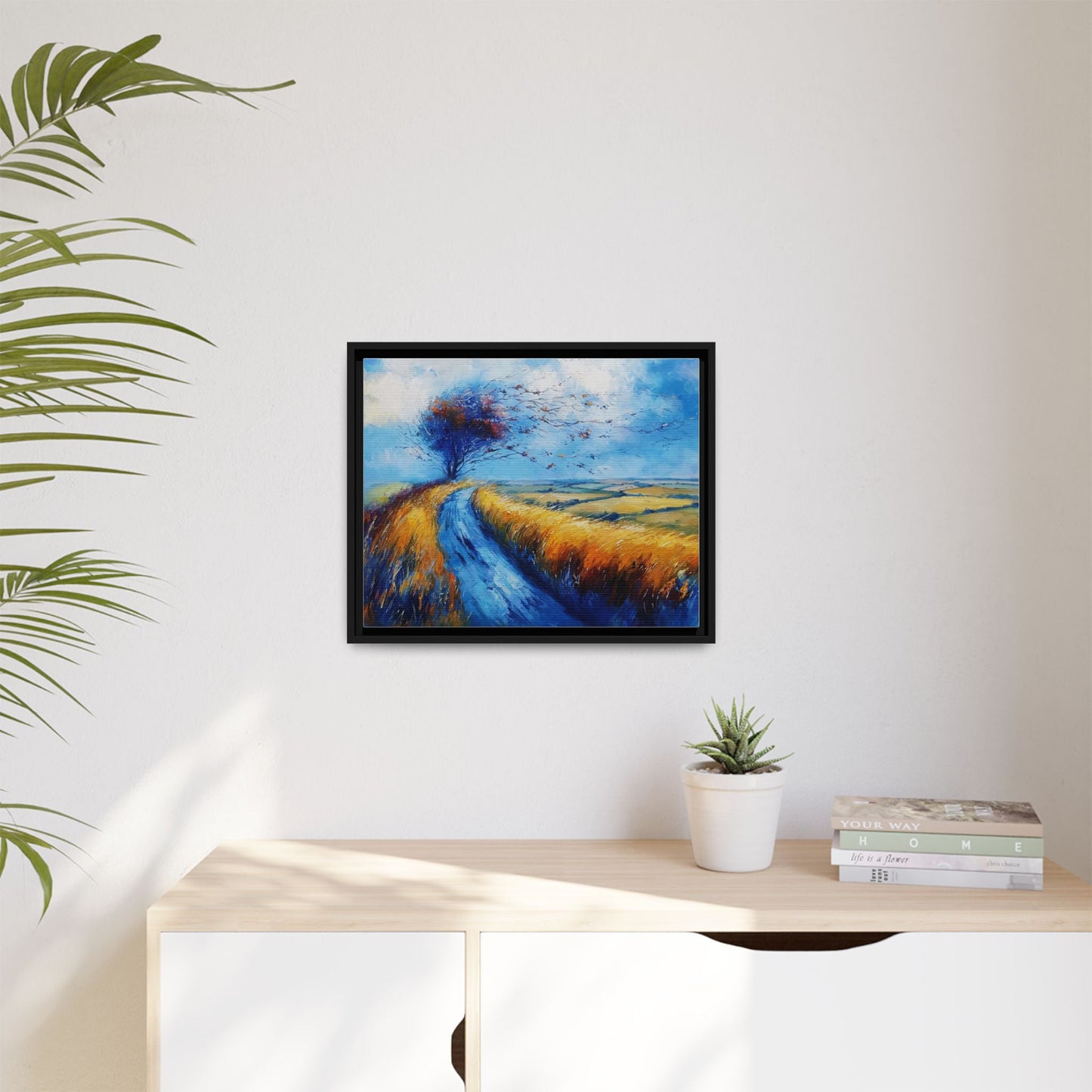 Autumn Leaves in Premium Pinewood Frame and Timeless Home Décor