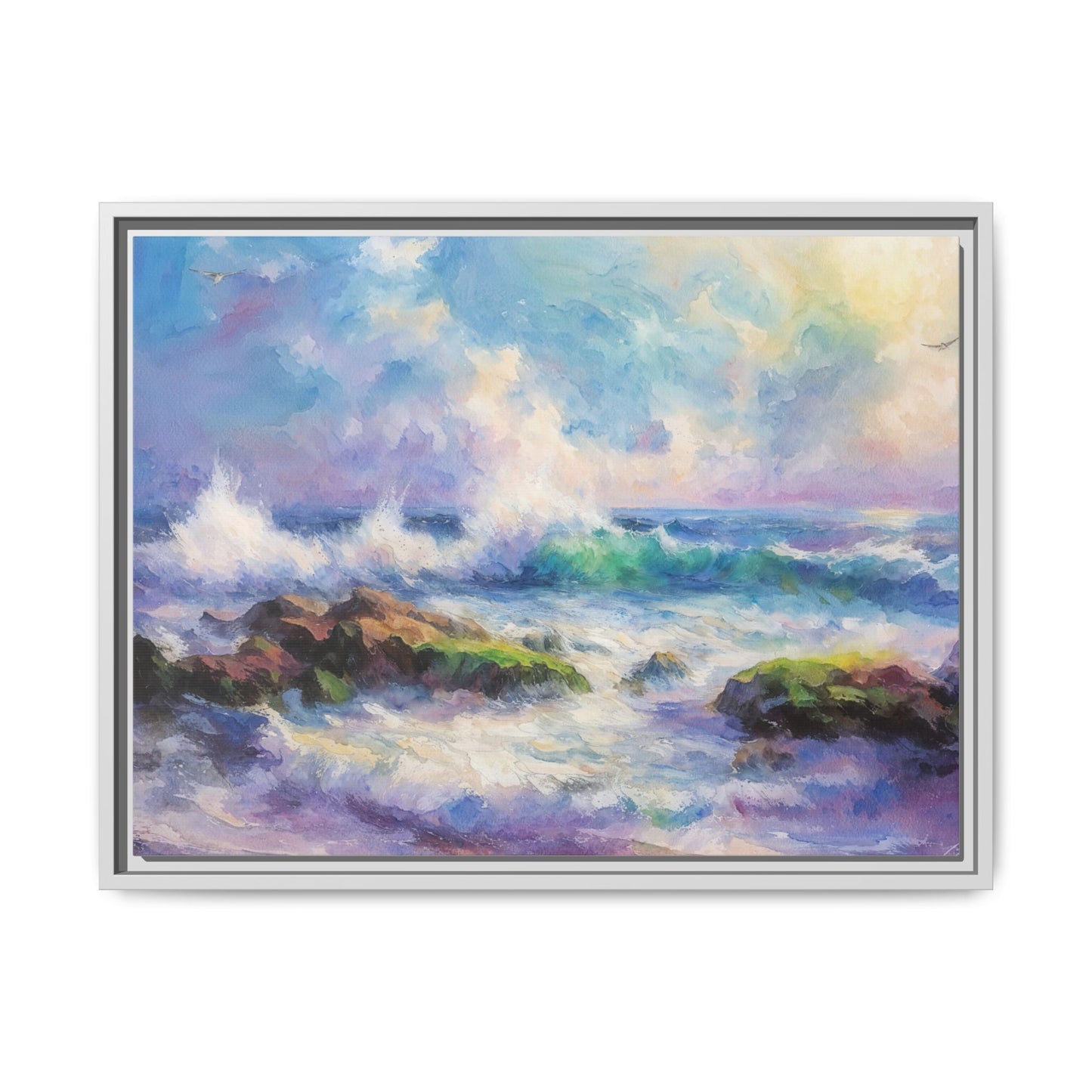 Achill Shoreline wcol wall art showcasing the stunning Irish coastal landscape, printed on high-quality canvas for a timeless and serene addition to your home décor.