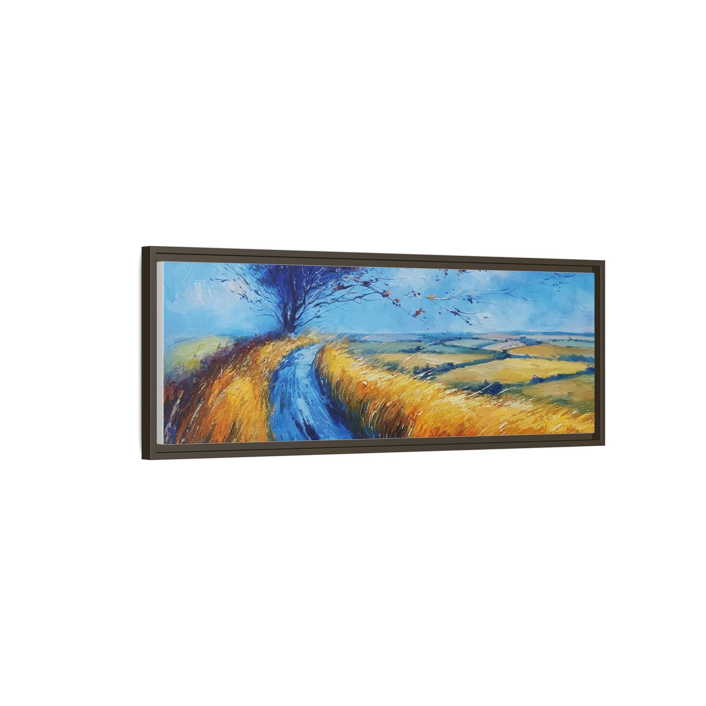 Autumn Leaves Scattering in Premium Pinewood Frame and Timeless Home Décor