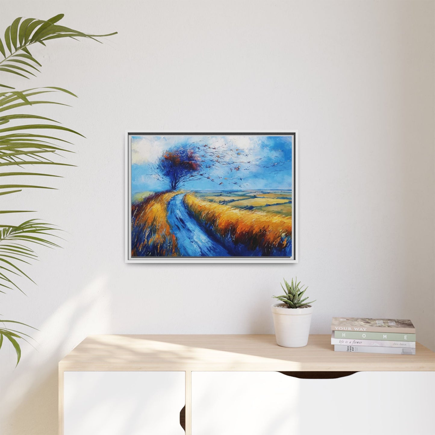 Autumn Leaves in Premium Pinewood Frame and Timeless Home Décor