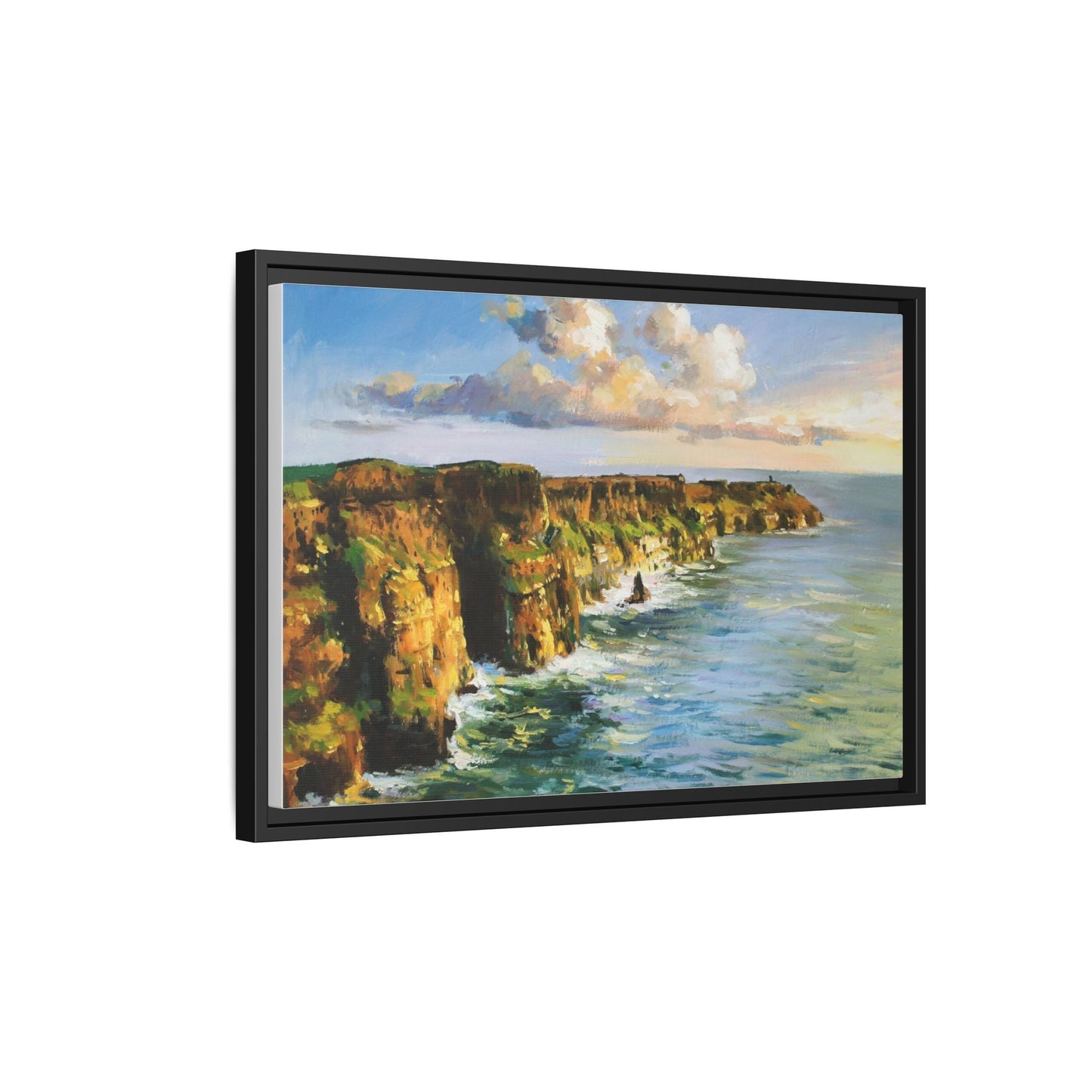 Cliffs of Moher wall art showcasing the dramatic Irish coastline, printed on high-quality canvas to bring natural beauty into your home décor.