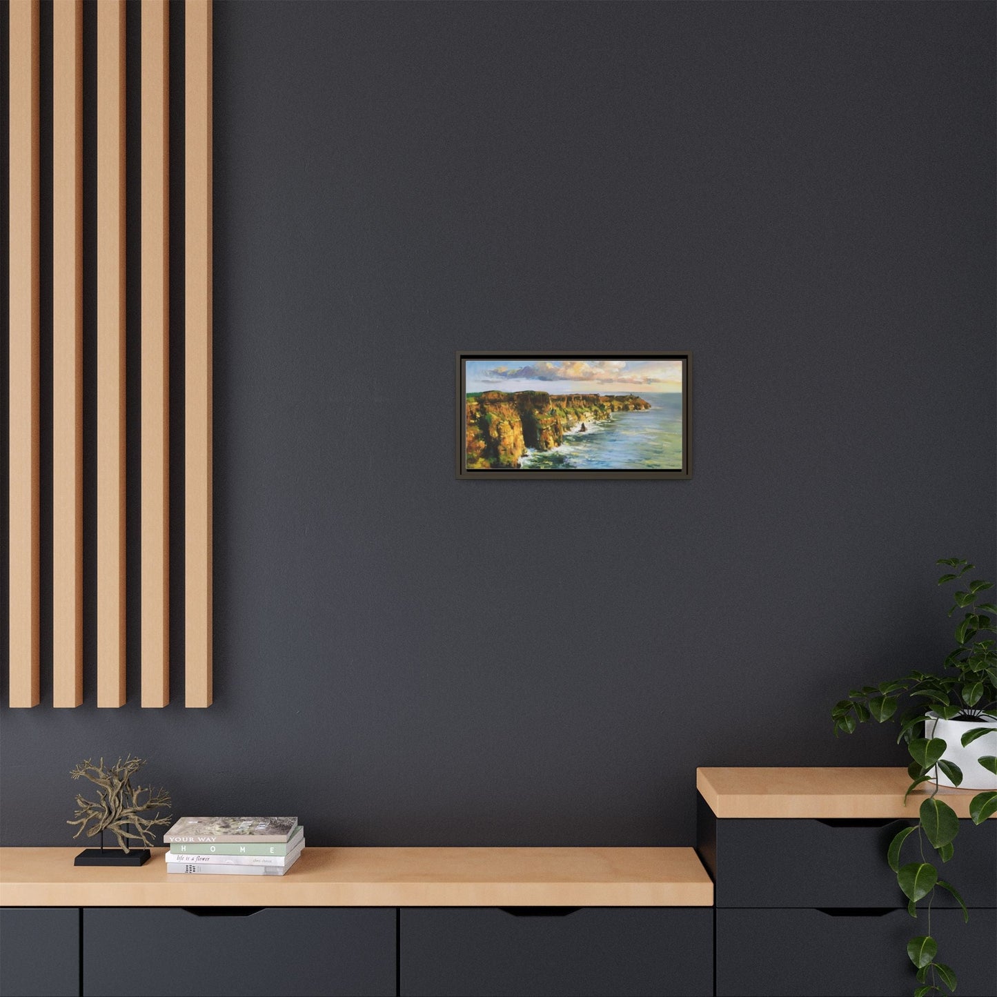 Cliffs of Moher wall art showcasing the dramatic Irish coastline, printed on high-quality canvas to bring natural beauty into your home décor.