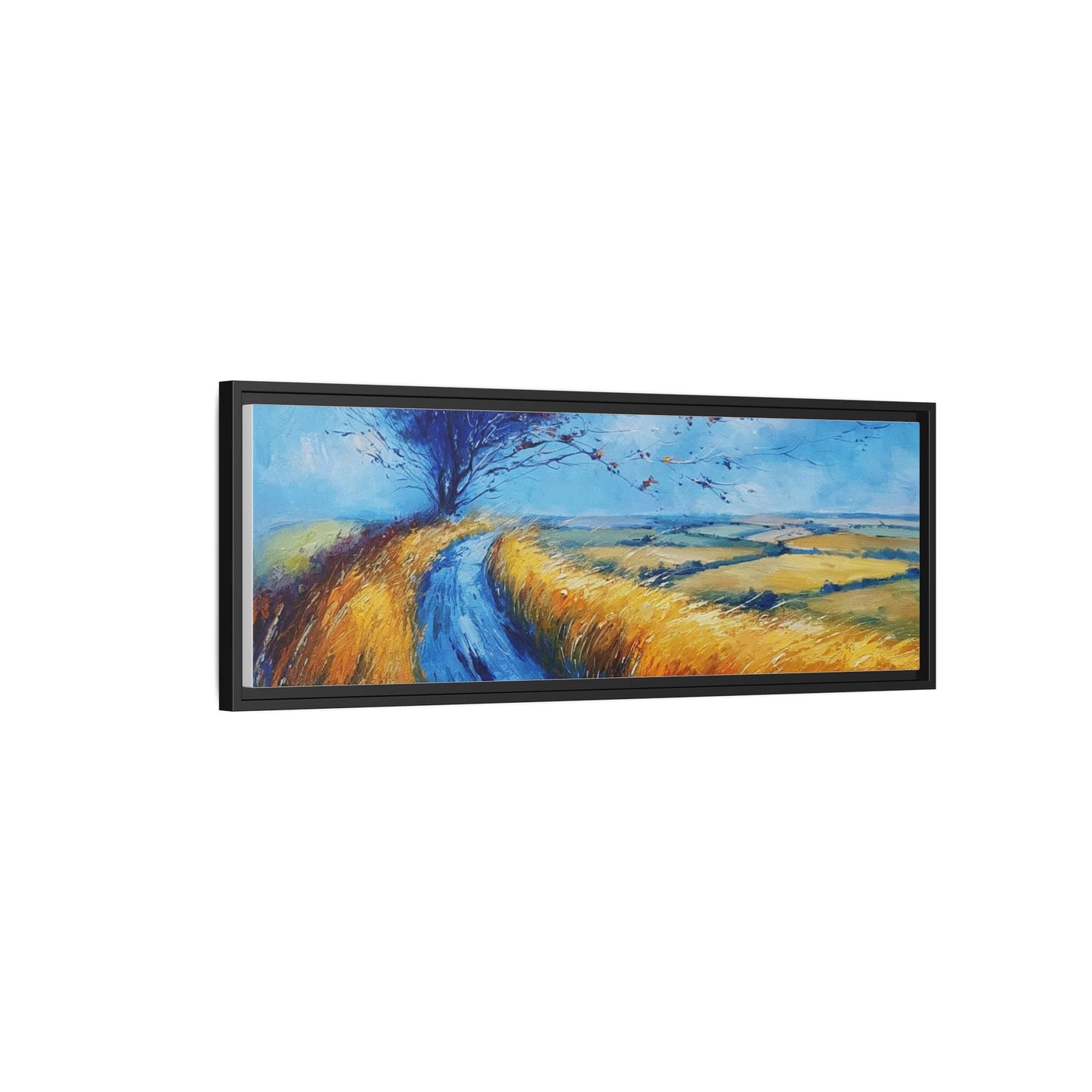 Autumn Leaves Scattering in Premium Pinewood Frame and Timeless Home Décor