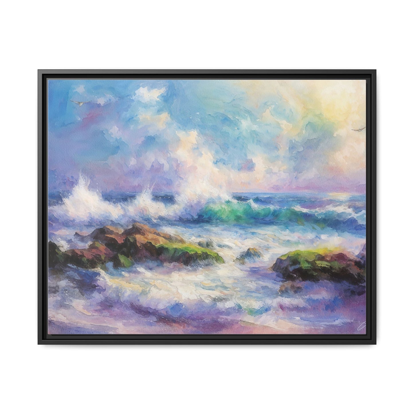 Achill Shoreline wcol wall art showcasing the stunning Irish coastal landscape, printed on high-quality canvas for a timeless and serene addition to your home décor.