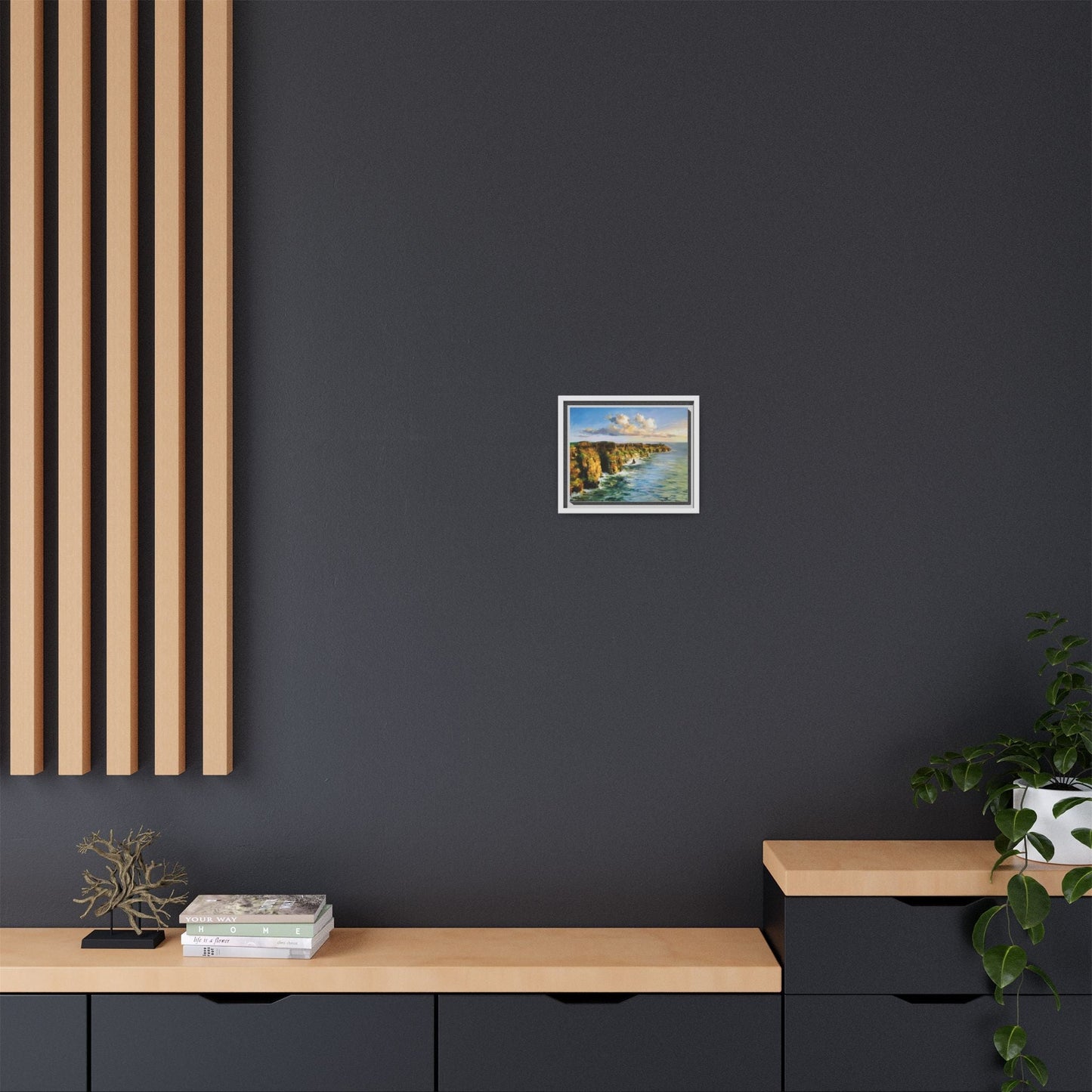 Cliffs of Moher wall art showcasing the dramatic Irish coastline, printed on high-quality canvas to bring natural beauty into your home décor.