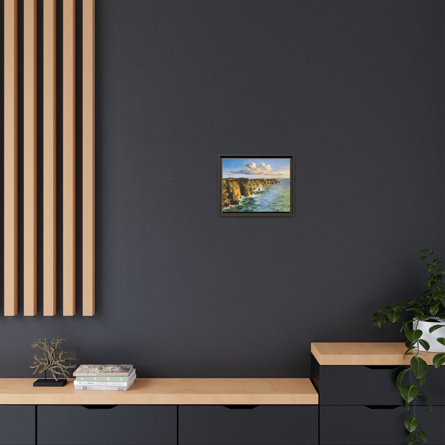 Cliffs of Moher wall art showcasing the dramatic Irish coastline, printed on high-quality canvas to bring natural beauty into your home décor.
