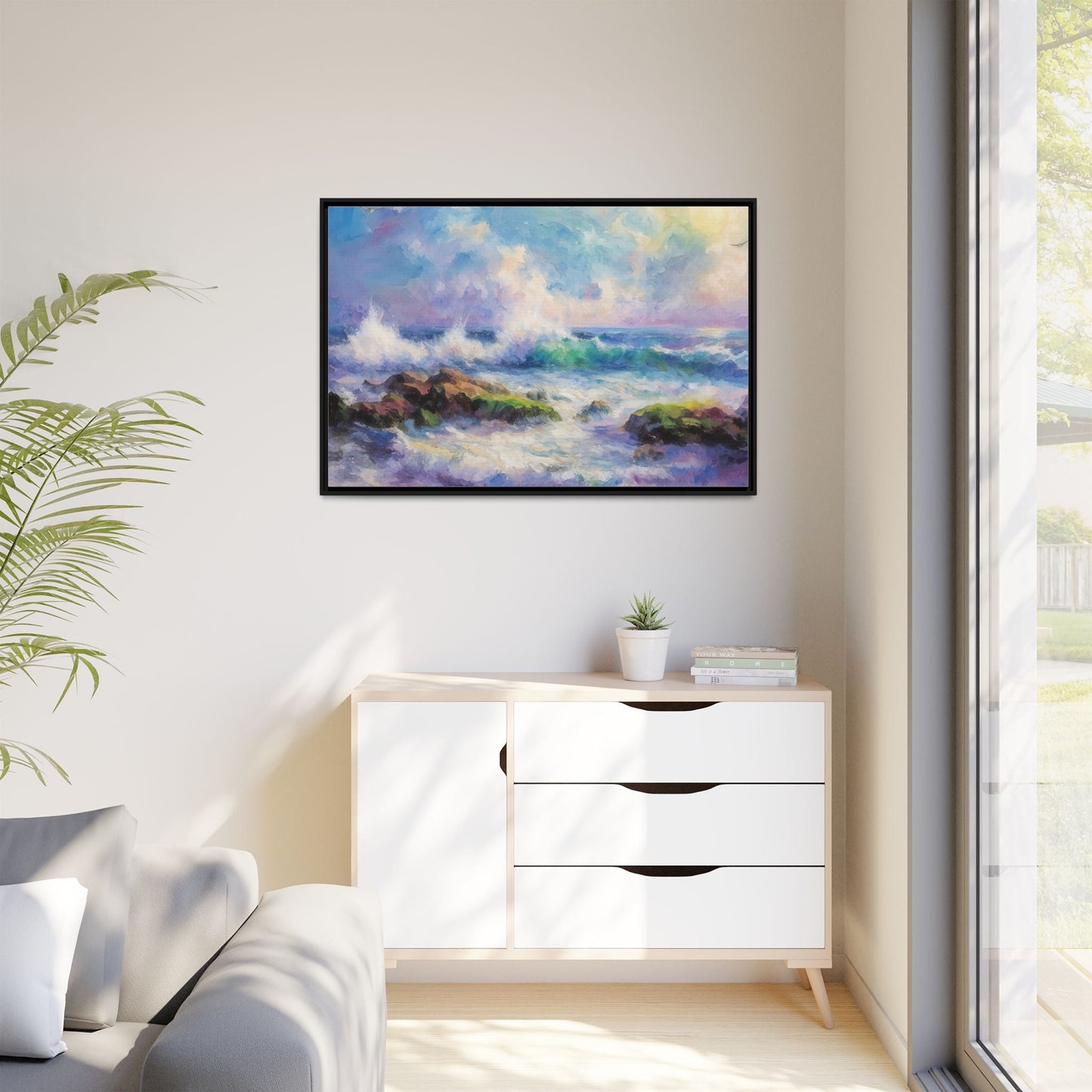 Achill Shoreline wcol wall art showcasing the stunning Irish coastal landscape, printed on high-quality canvas for a timeless and serene addition to your home décor.