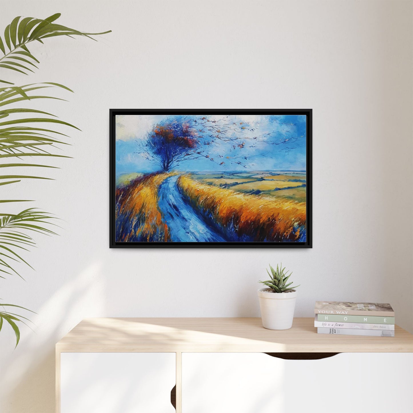 Autumn Leaves in Premium Pinewood Frame and Timeless Home Décor